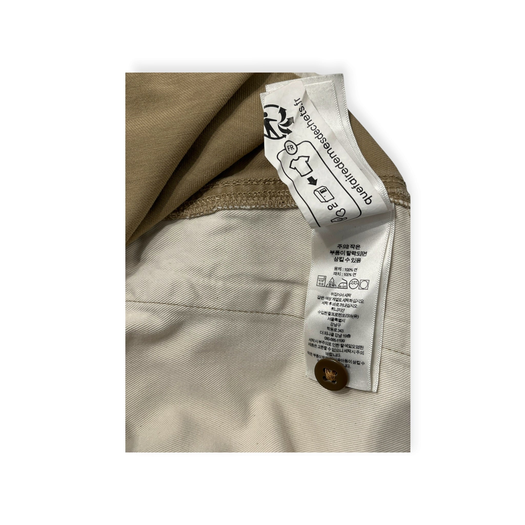 RRL/Pants/32/Cotton/BEG/Button Fly/GREEN FRONT PANELS REPAIRS view 3
