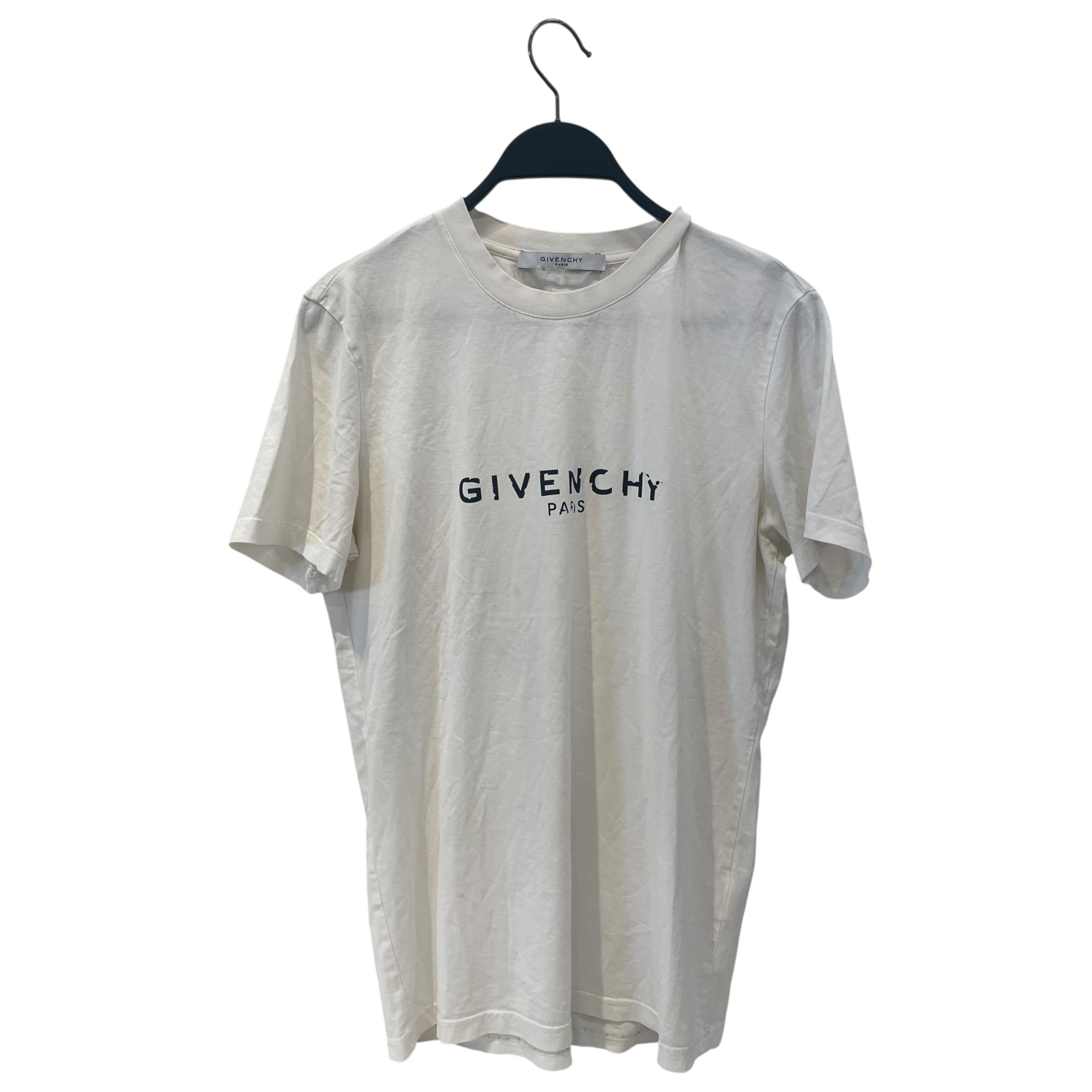 GIVENCHY/T-Shirt/XS/Cotton/WHT/Graphic/Faded Logo view 1