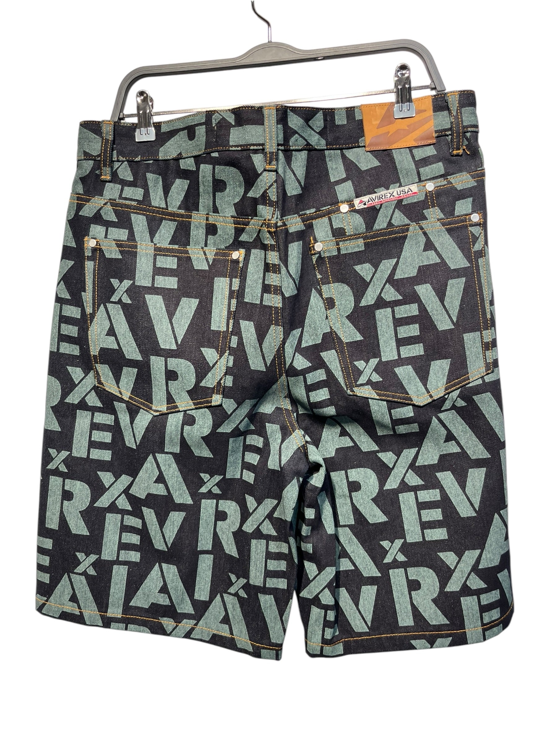 AVIREX/Shorts/34/Denim/NVY/All Over Print/ALL OVER LOGO TWO TONE view 2
