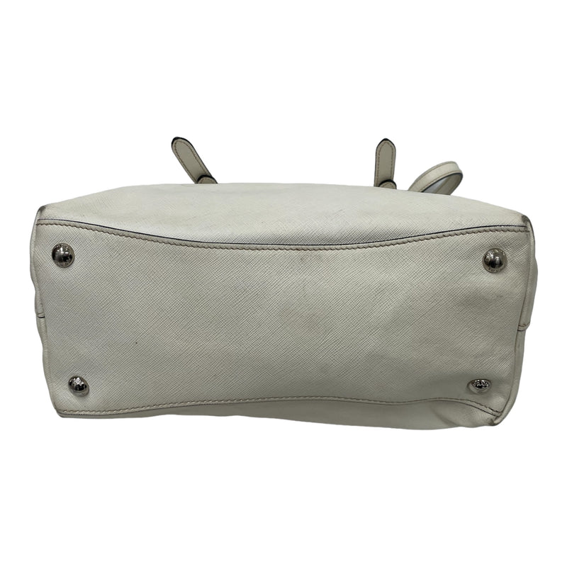 PRADA/Hand Bag/FREE/Leather/WHT/Saffiano