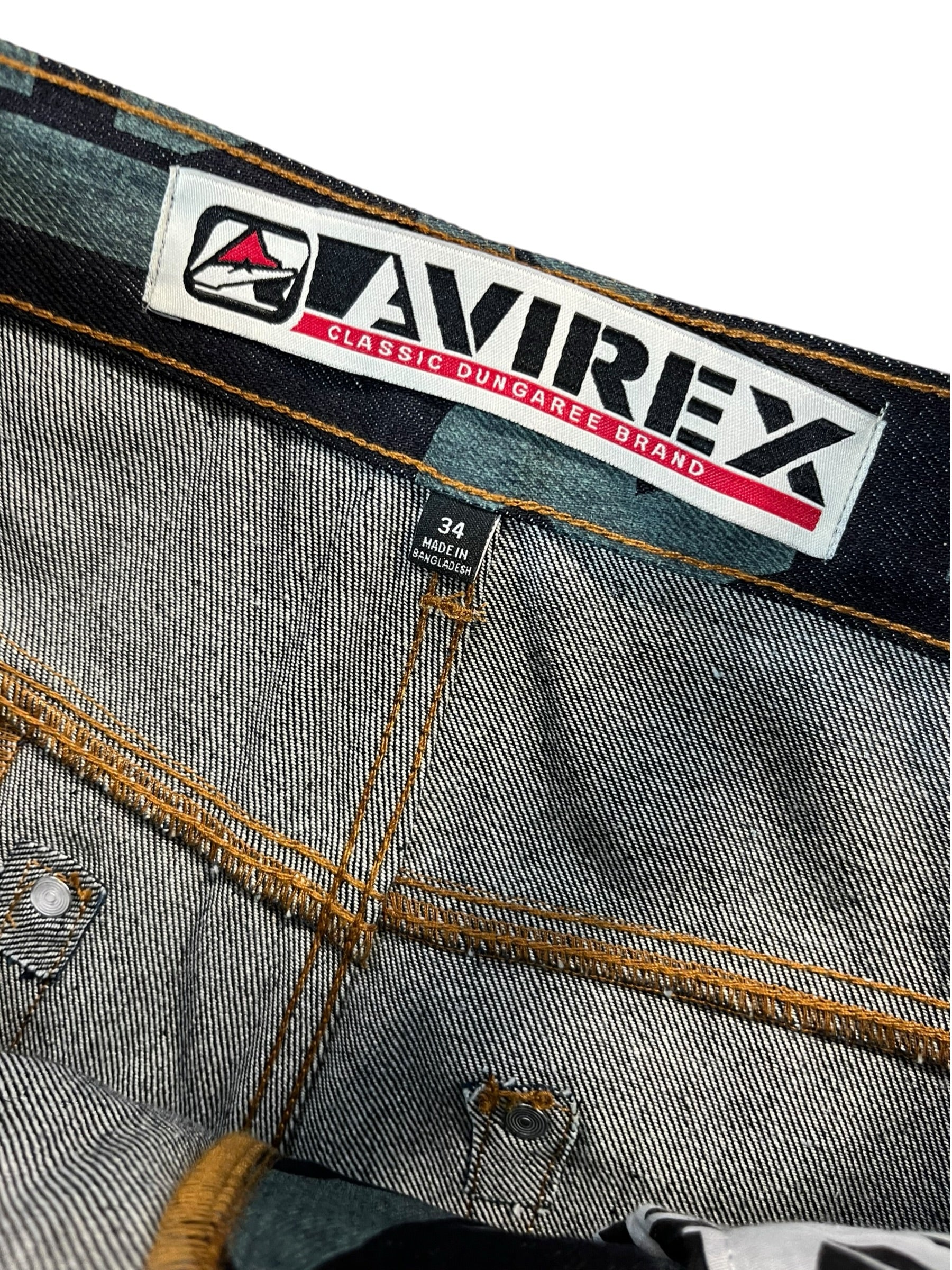 AVIREX/Shorts/34/Denim/NVY/All Over Print/ALL OVER LOGO TWO TONE view 3