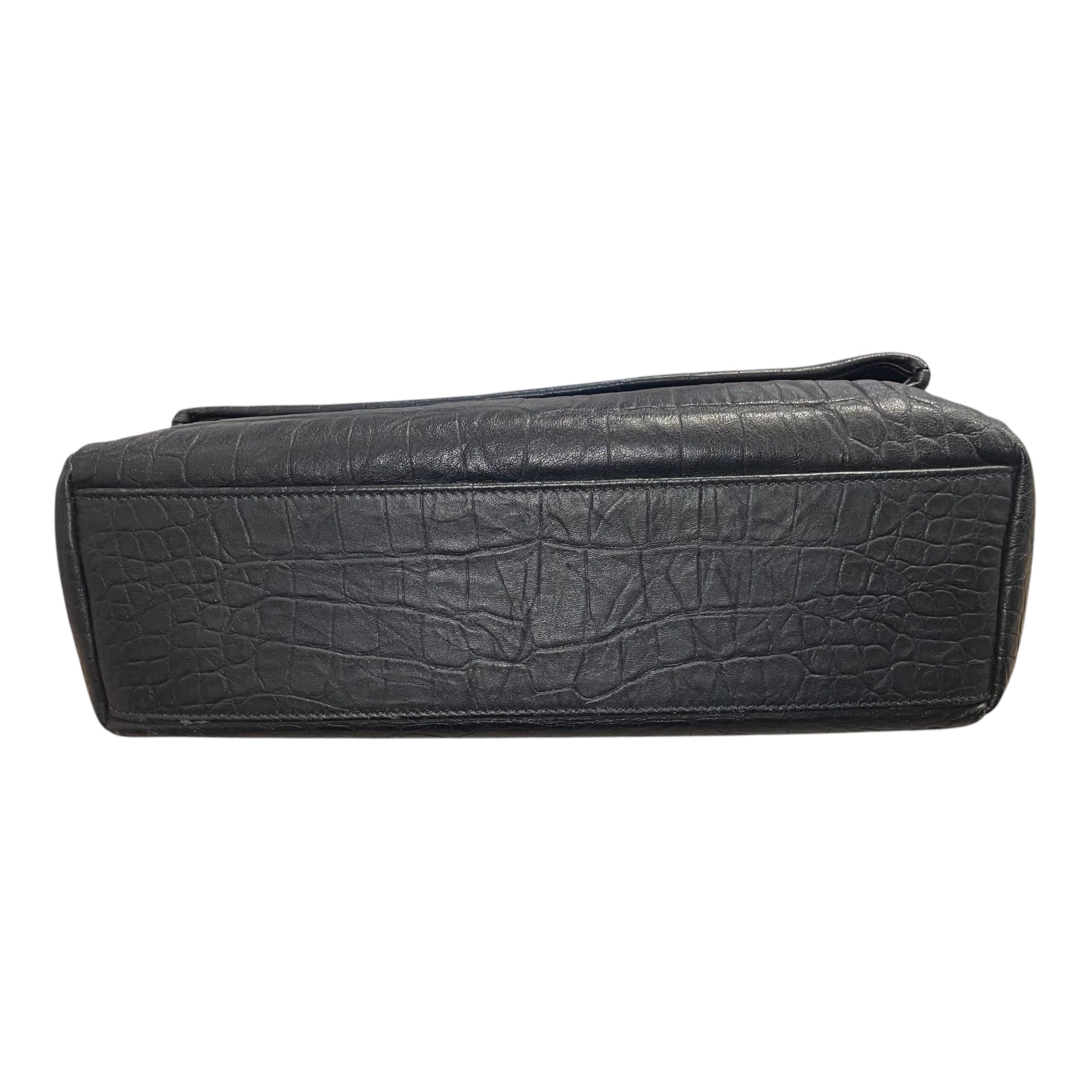 YVES SAINT LAURENT/Hand Bag/Leather/BLK/WEST HOLLYWOOD FLAP view 3