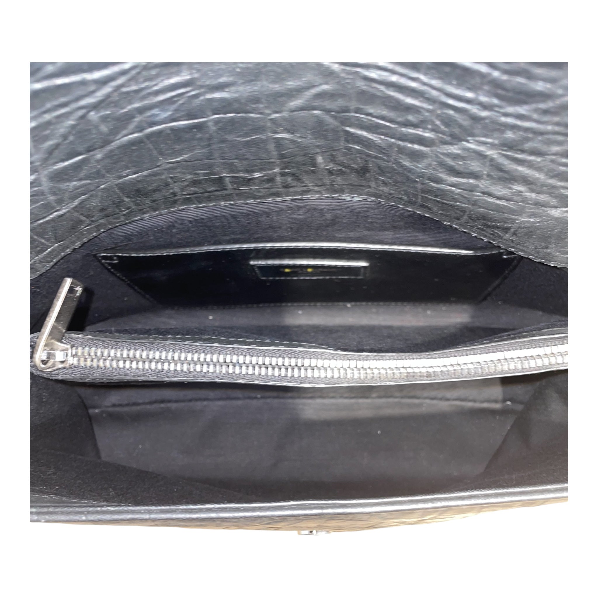 YVES SAINT LAURENT/Hand Bag/Leather/BLK/WEST HOLLYWOOD FLAP view 5