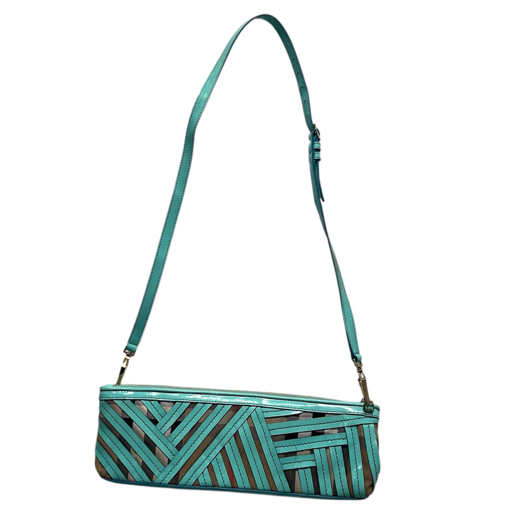 BURBERRY/Clutch Bag/Tartan/BLU/NOVA CHECK PRORSUM AQUA view 2