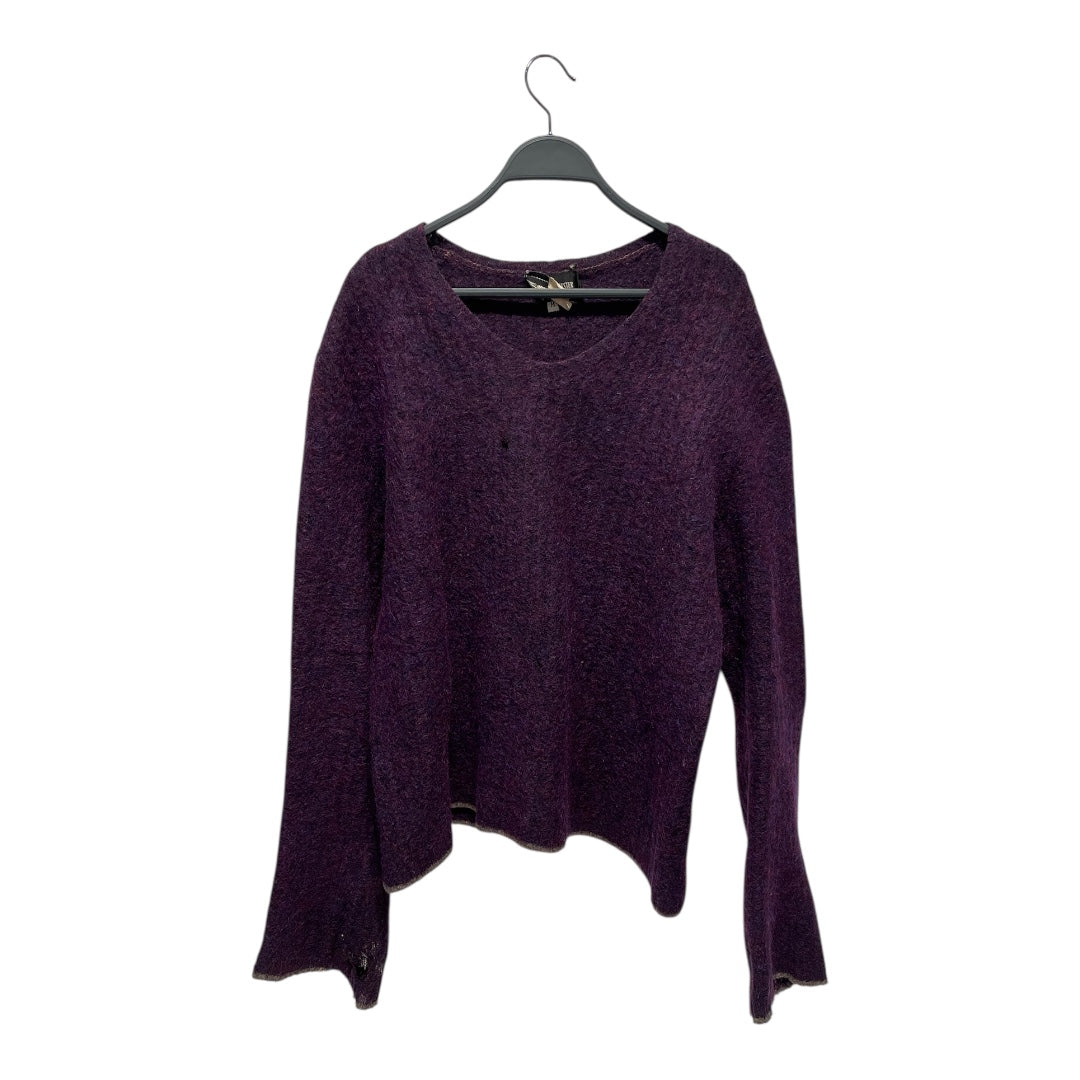 ANN DEMEULEMEESTER/Sweater/M/Wool/PPL/Pullover/ribbed pattern with red blend view 1