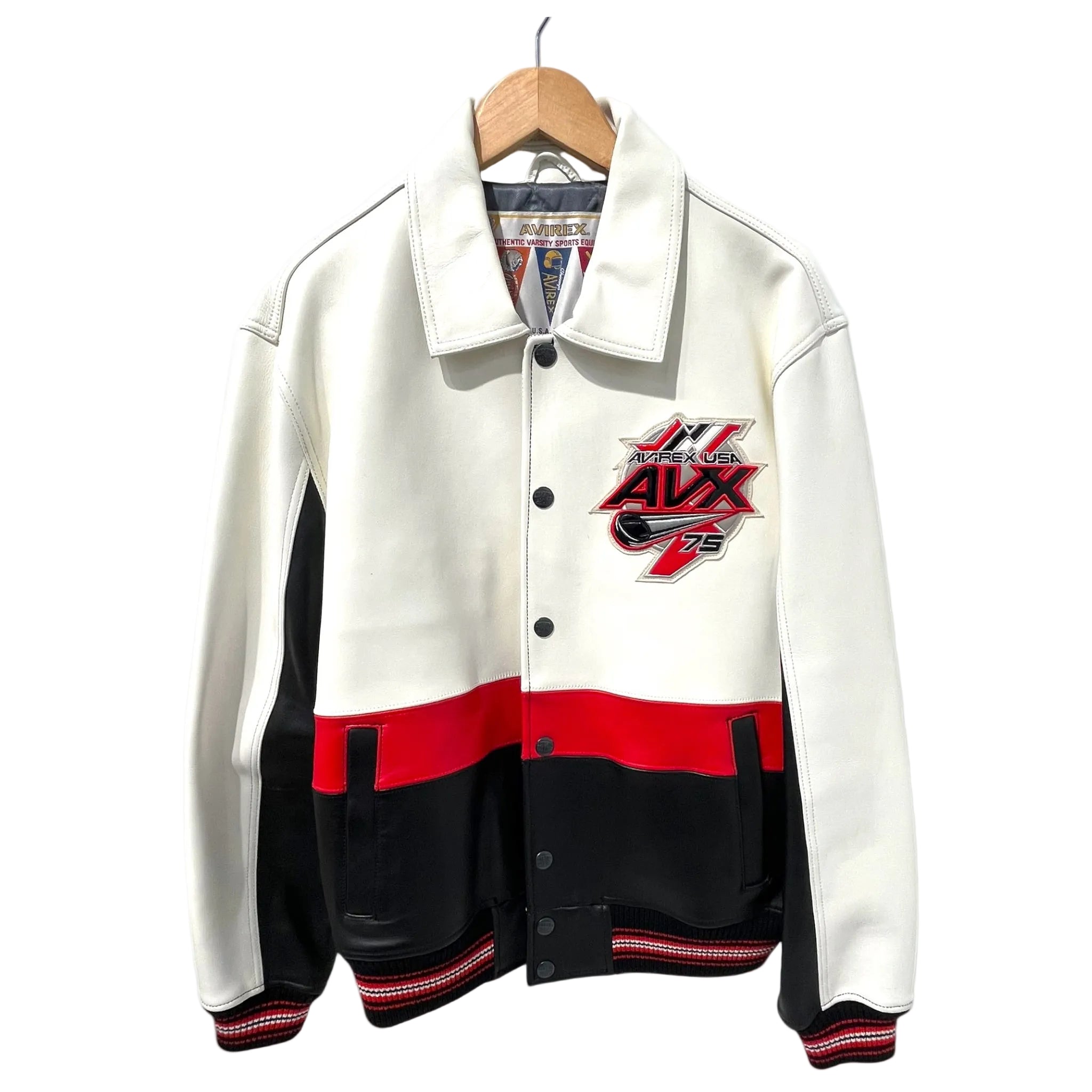 AVIREX/Leather Jkt/L/Leather/WHT/RED BLADES JKT AVX 75 view 1