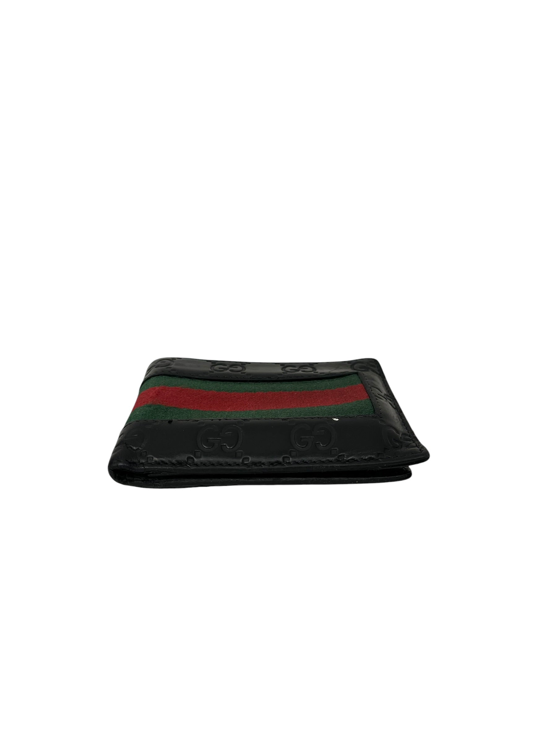 GUCCI/Bifold Wallet/Leather/BLK/M's/NYLON STRIP WALLET view 3