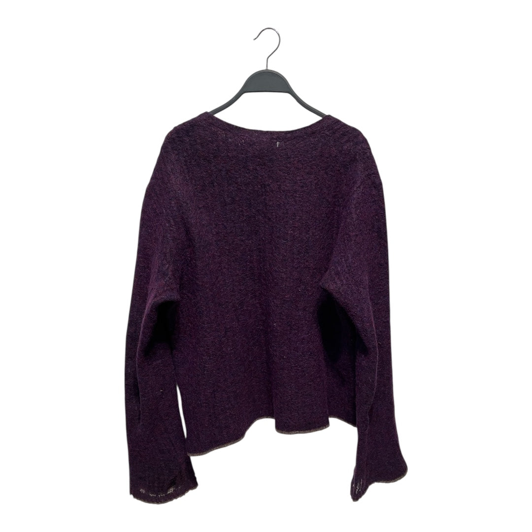 ANN DEMEULEMEESTER/Sweater/M/Wool/PPL/Pullover/ribbed pattern with red blend view 2