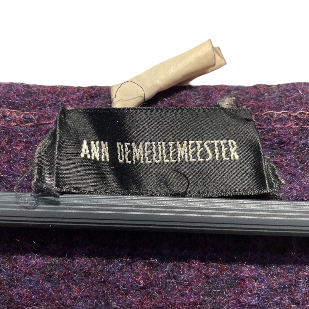 ANN DEMEULEMEESTER/Sweater/M/Wool/PPL/Pullover/ribbed pattern with red blend view 3