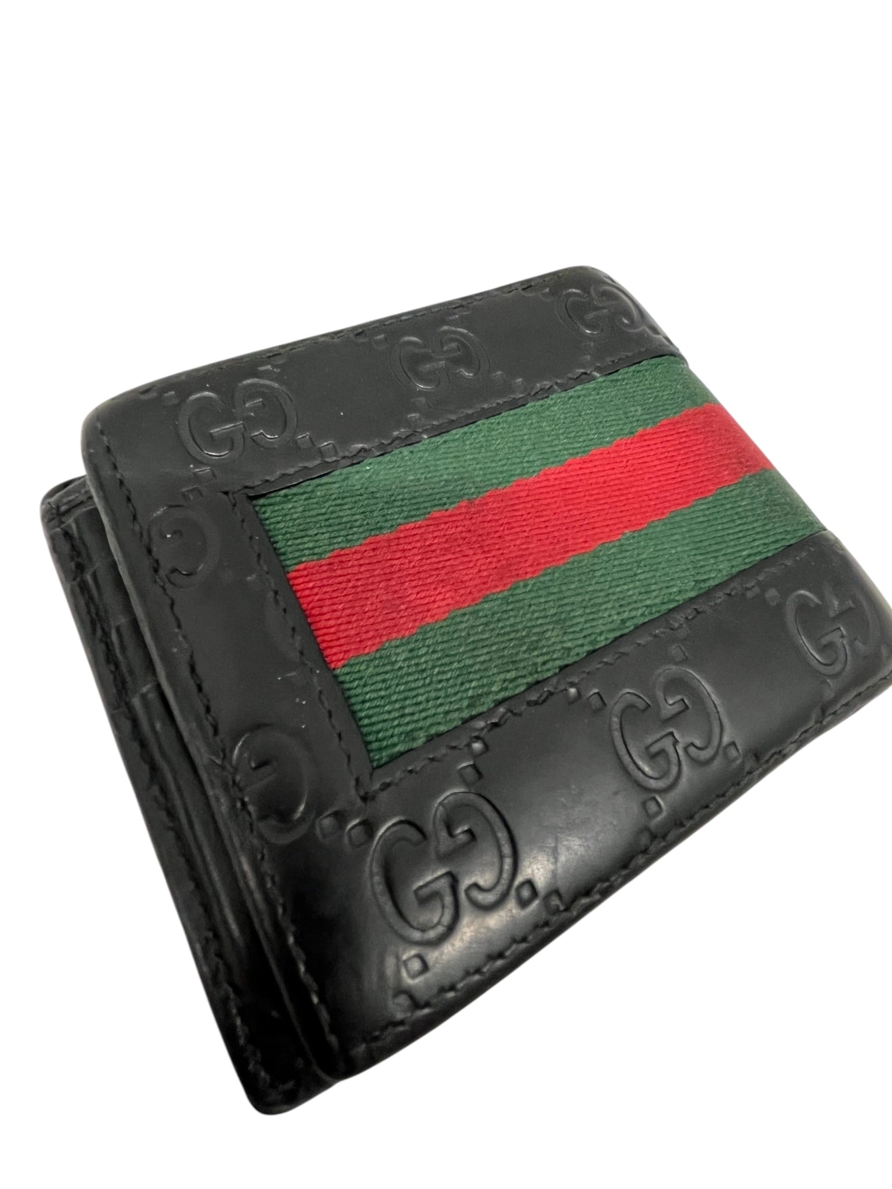 GUCCI/Bifold Wallet/Leather/BLK/M's/NYLON STRIP WALLET view 6