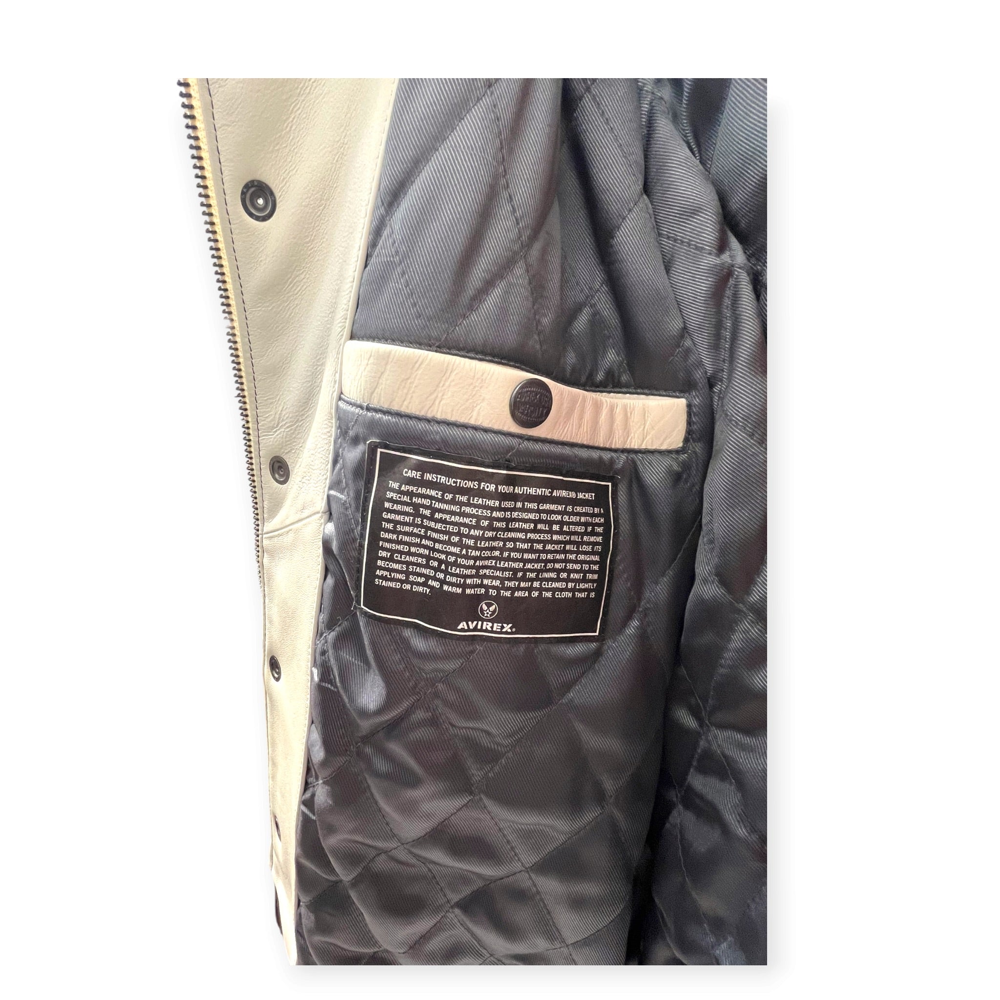 AVIREX/Leather Jkt/L/Leather/WHT/RED BLADES JKT AVX 75 view 5