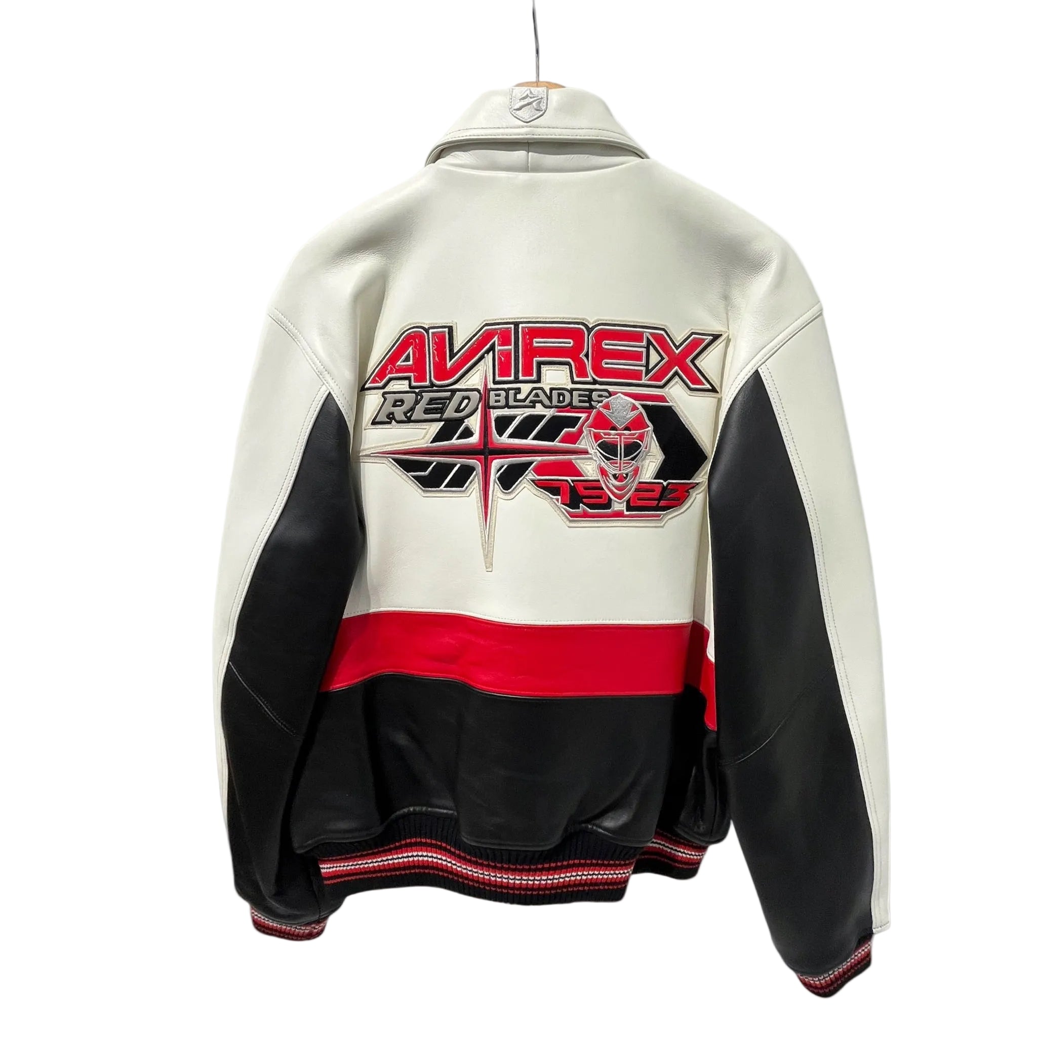 AVIREX/Leather Jkt/L/Leather/WHT/RED BLADES JKT AVX 75 view 2