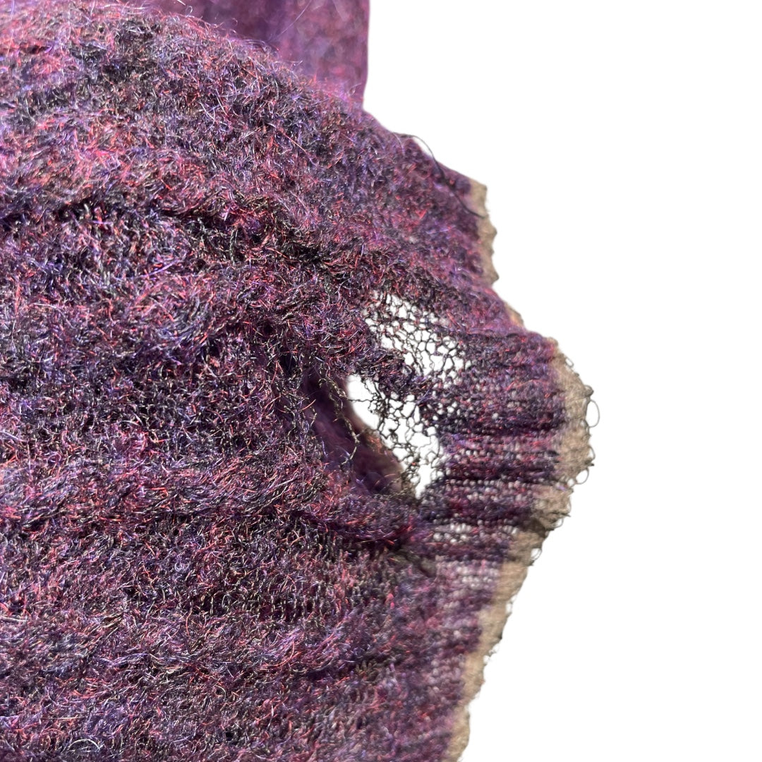 ANN DEMEULEMEESTER/Sweater/M/Wool/PPL/Pullover/ribbed pattern with red blend view 6