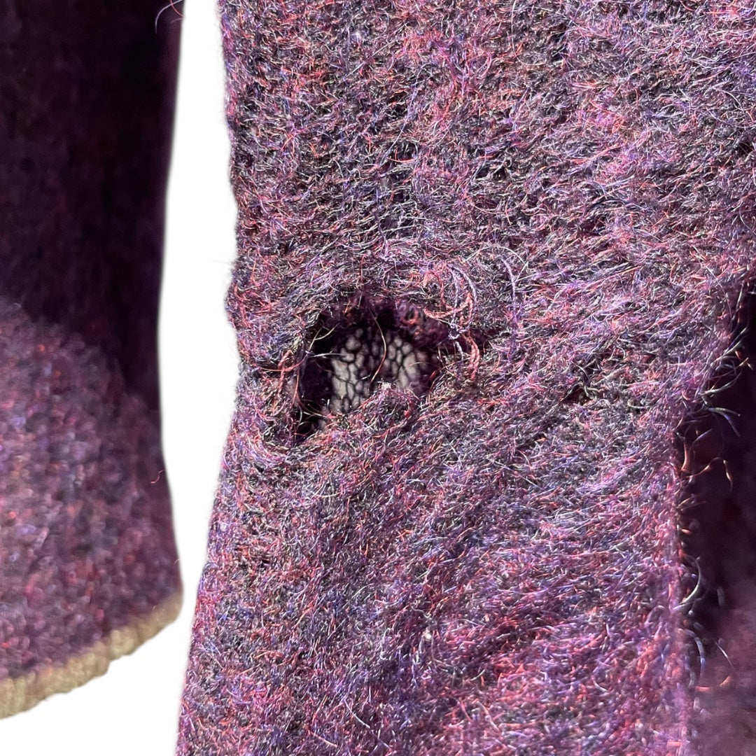 ANN DEMEULEMEESTER/Sweater/M/Wool/PPL/Pullover/ribbed pattern with red blend view 7