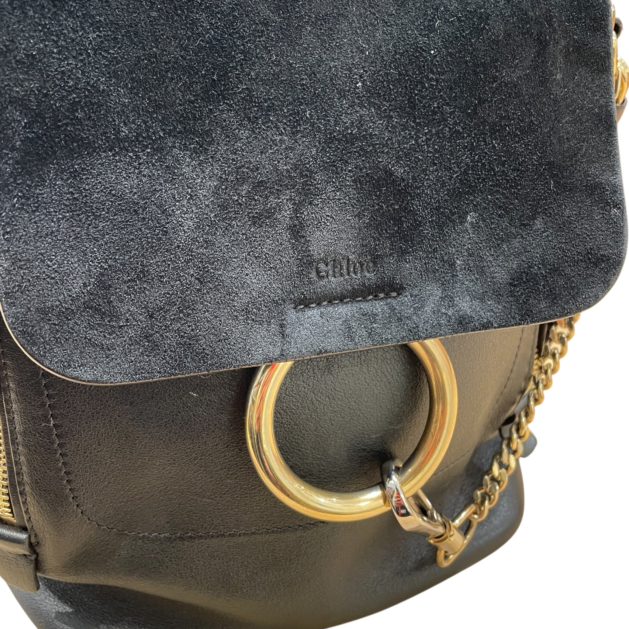 Chloe/Backpack/Leather/BLK/Faye convertable backpack view 5