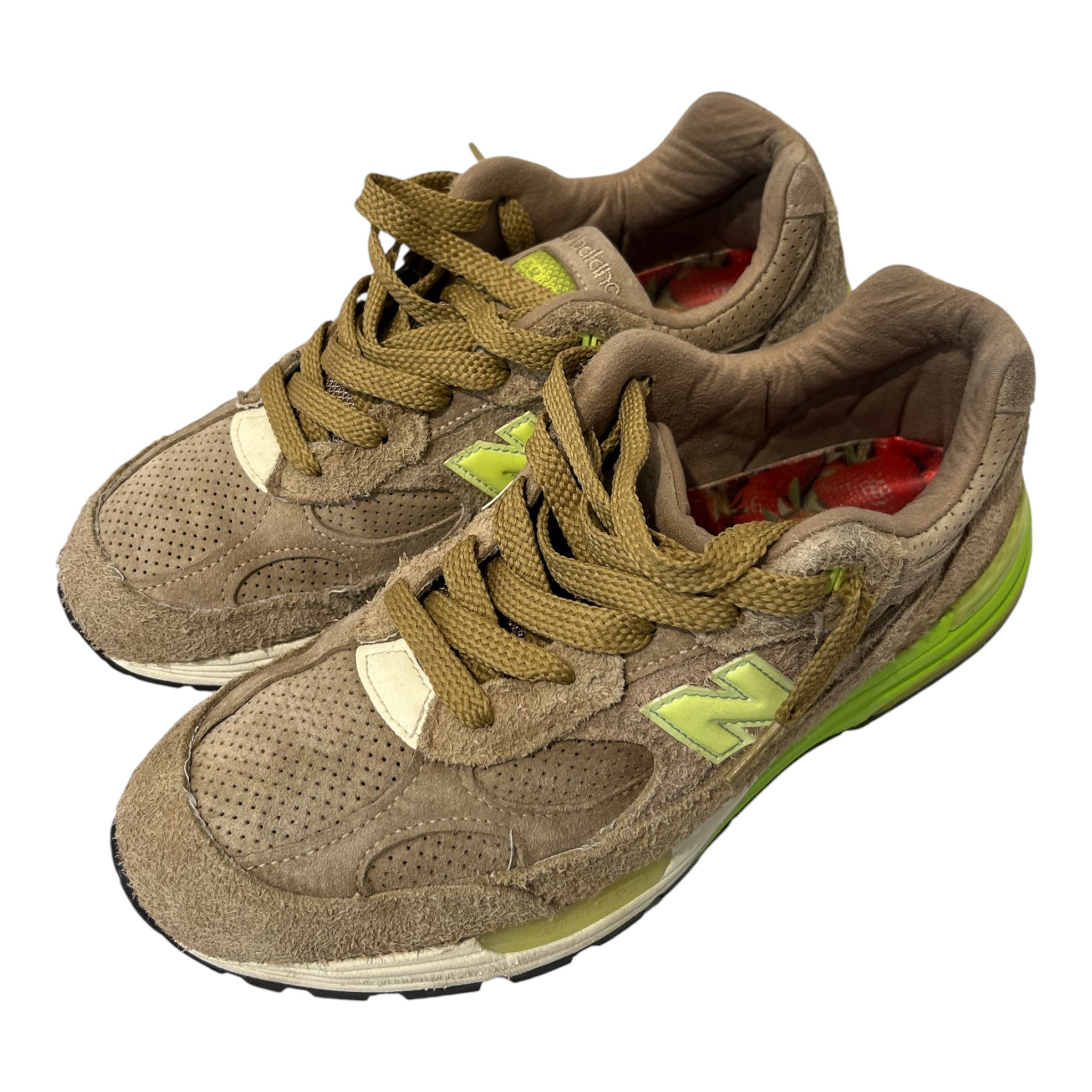 NEW BALANCE/Low-Sneakers/US 9/Suede/KHK/U-Tip/992 concepts view 1