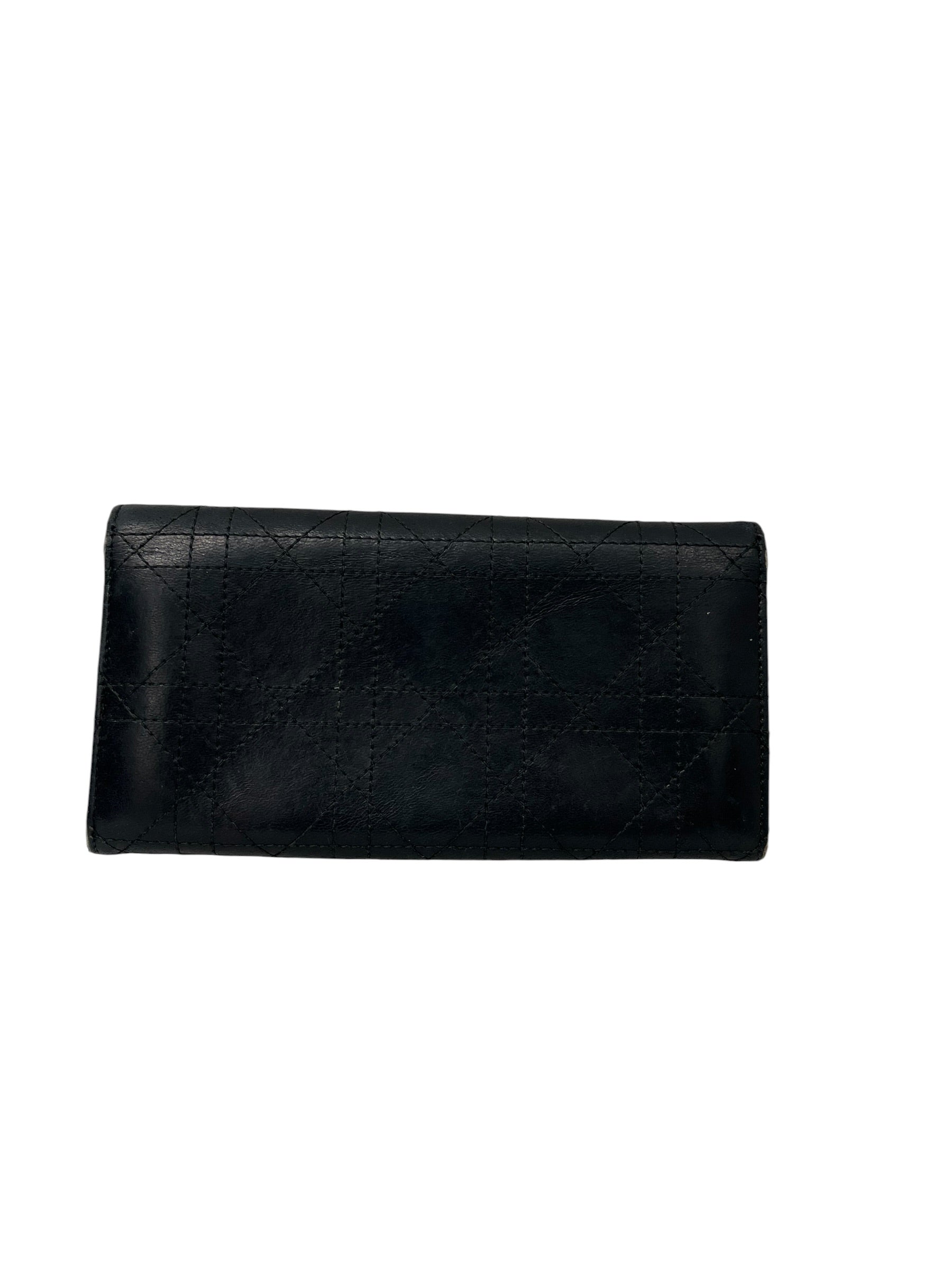 Christian Dior/Long Wallet/Leather/BLK/L's/AYAKO CUSTOM NAME INSIDE view 2