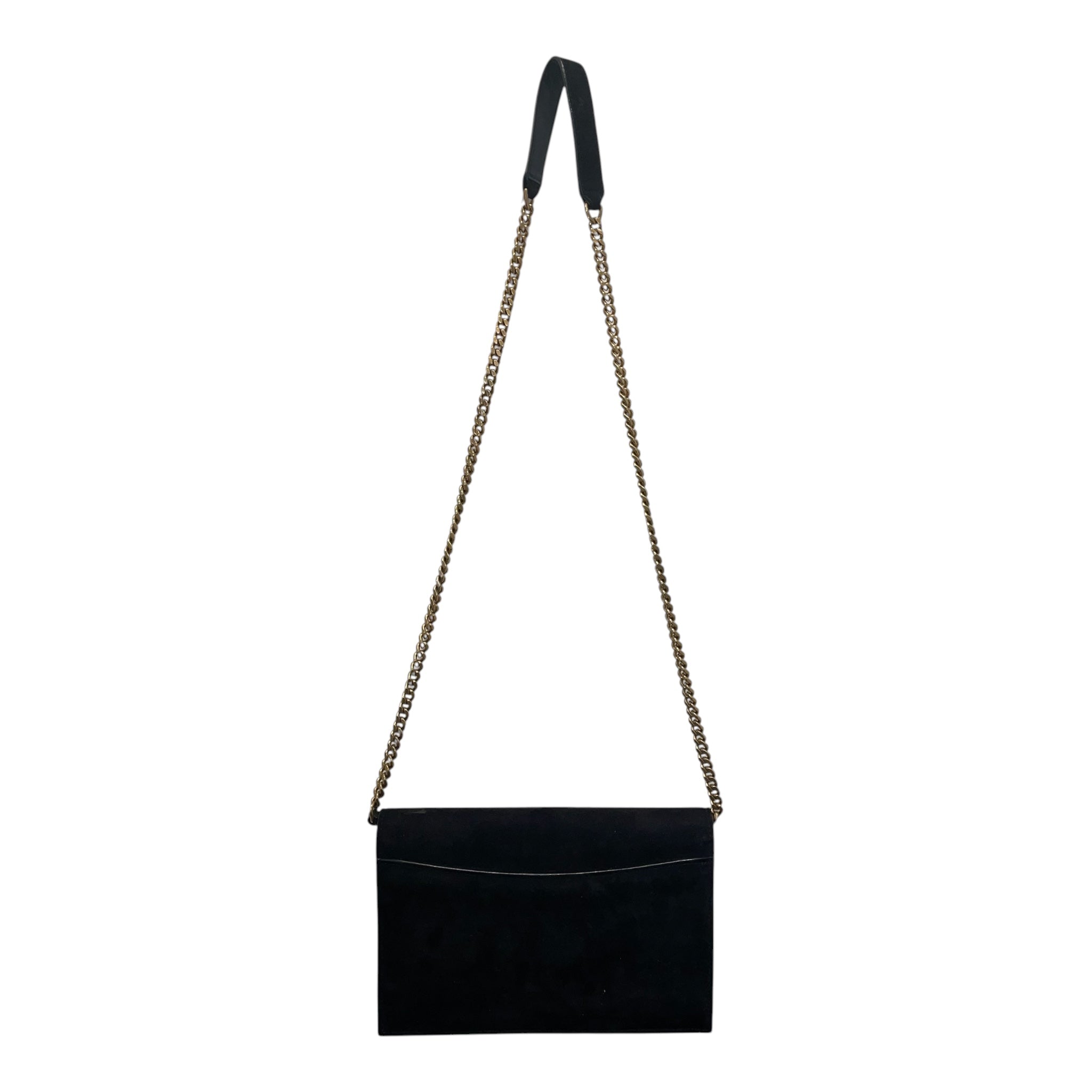 SAINT LAURENT/Cross Body Bag/Suede/BLK/LE SEPT CHAIN BAG view 2