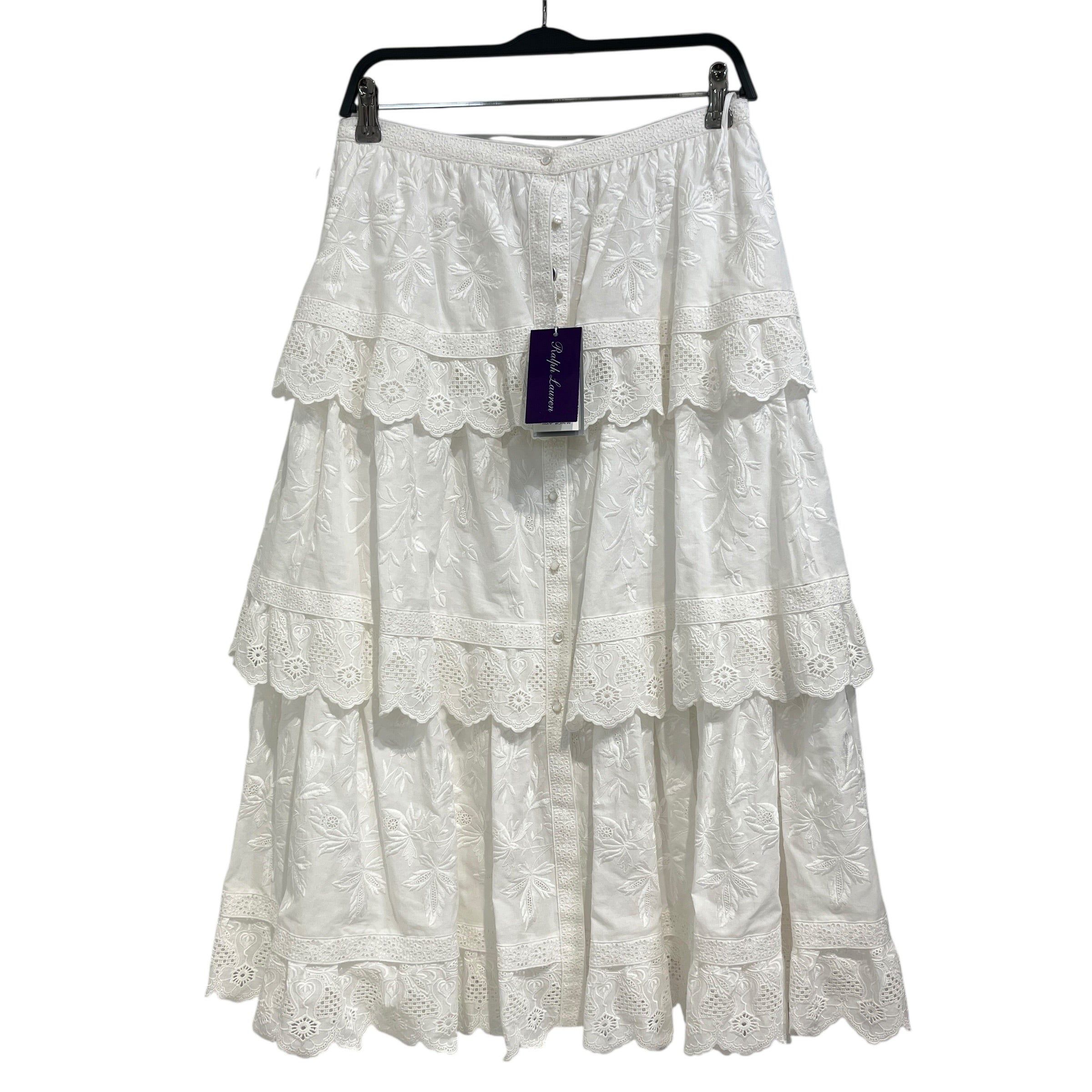 RALPH LAUREN PURPLE LABEL/Long Skirt/6/Cotton/WHT/Caitilin view 1