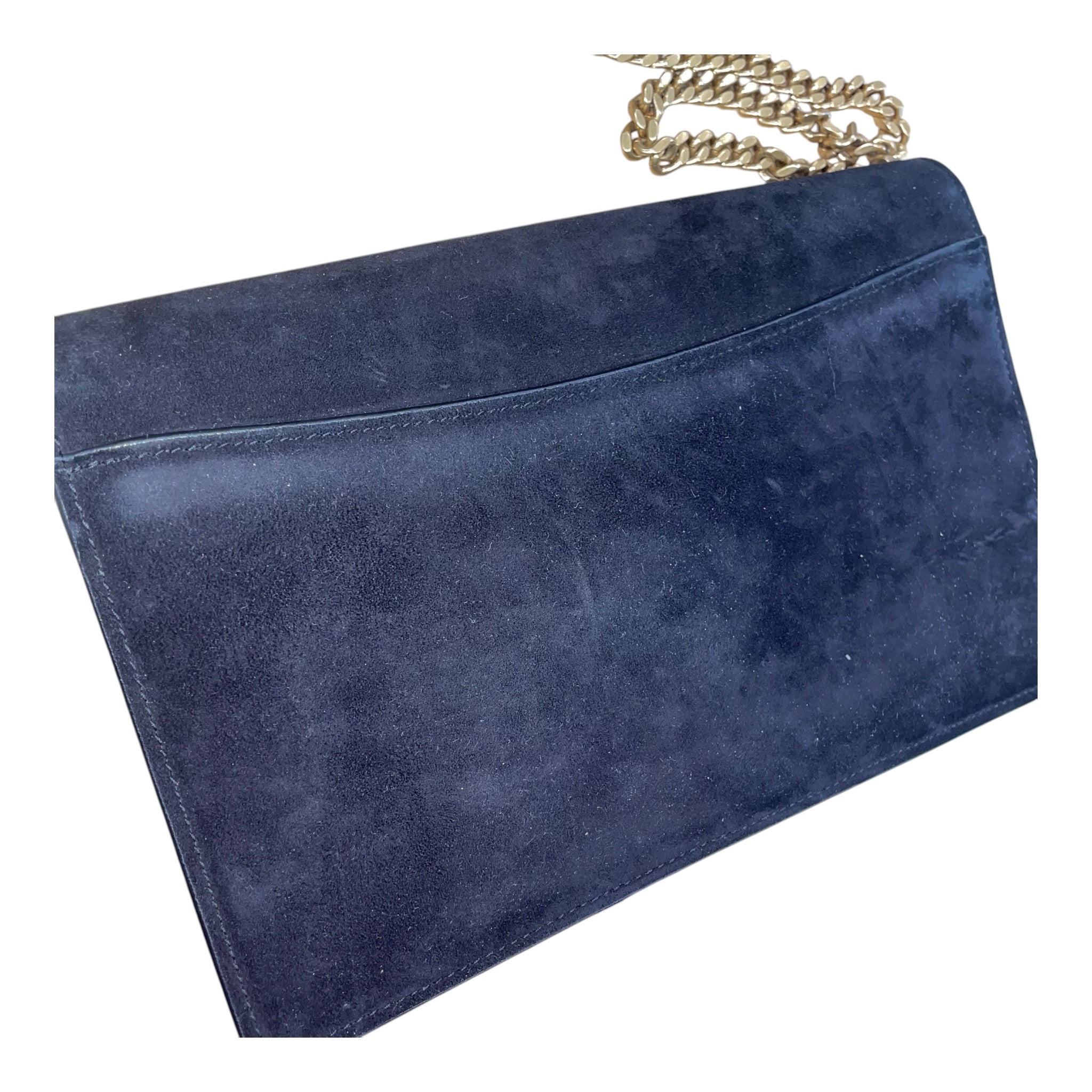 SAINT LAURENT/Cross Body Bag/Suede/BLK/LE SEPT CHAIN BAG view 7
