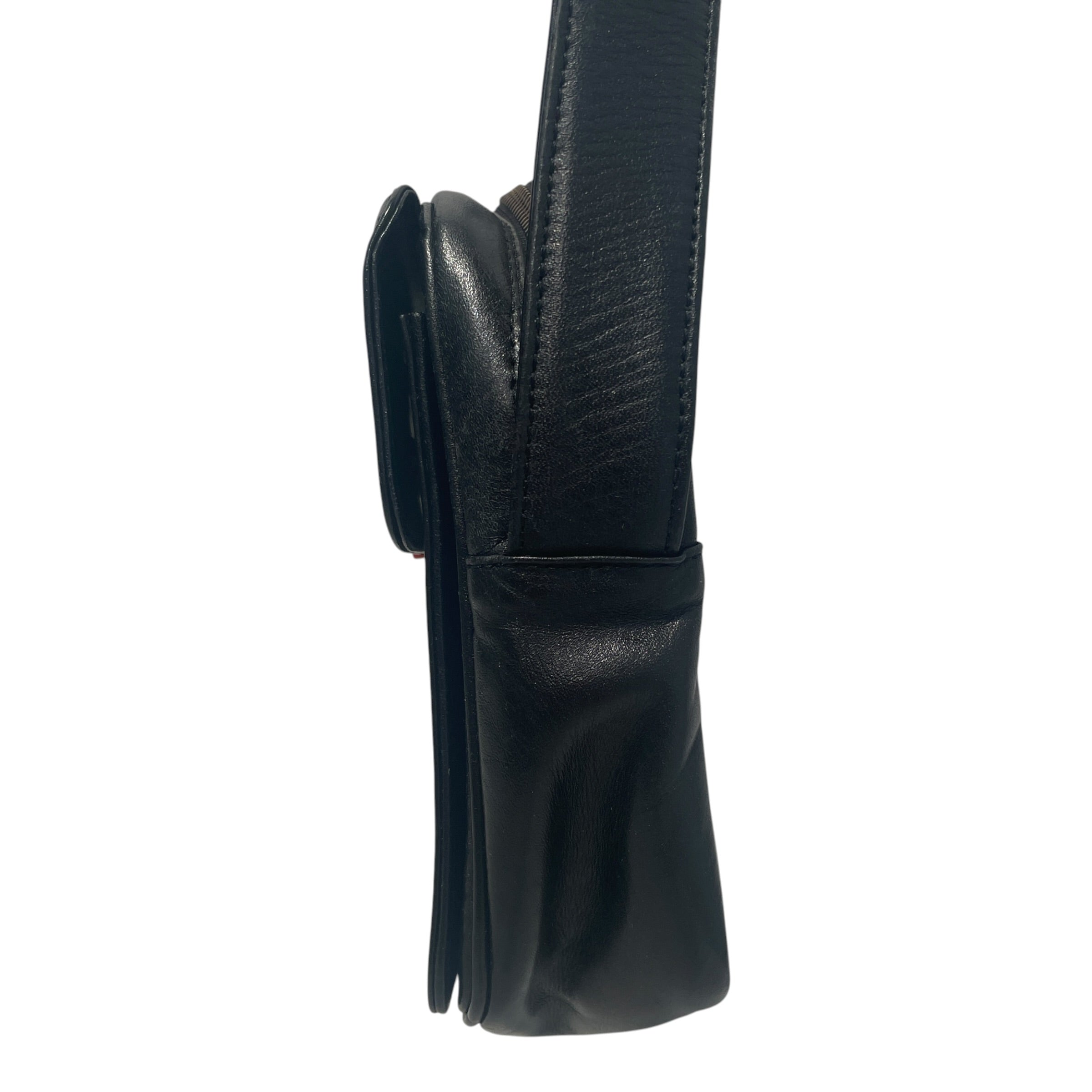 YVES SAINT LAURENT/Cross Body Bag/Leather/BLK/Leather Crossbody view 3