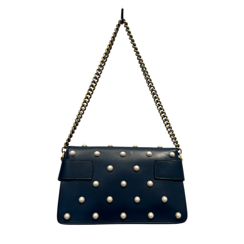 GUCCI/Cross Body Bag/OS/All Over Print/Leather/NVY/Pearly Bees