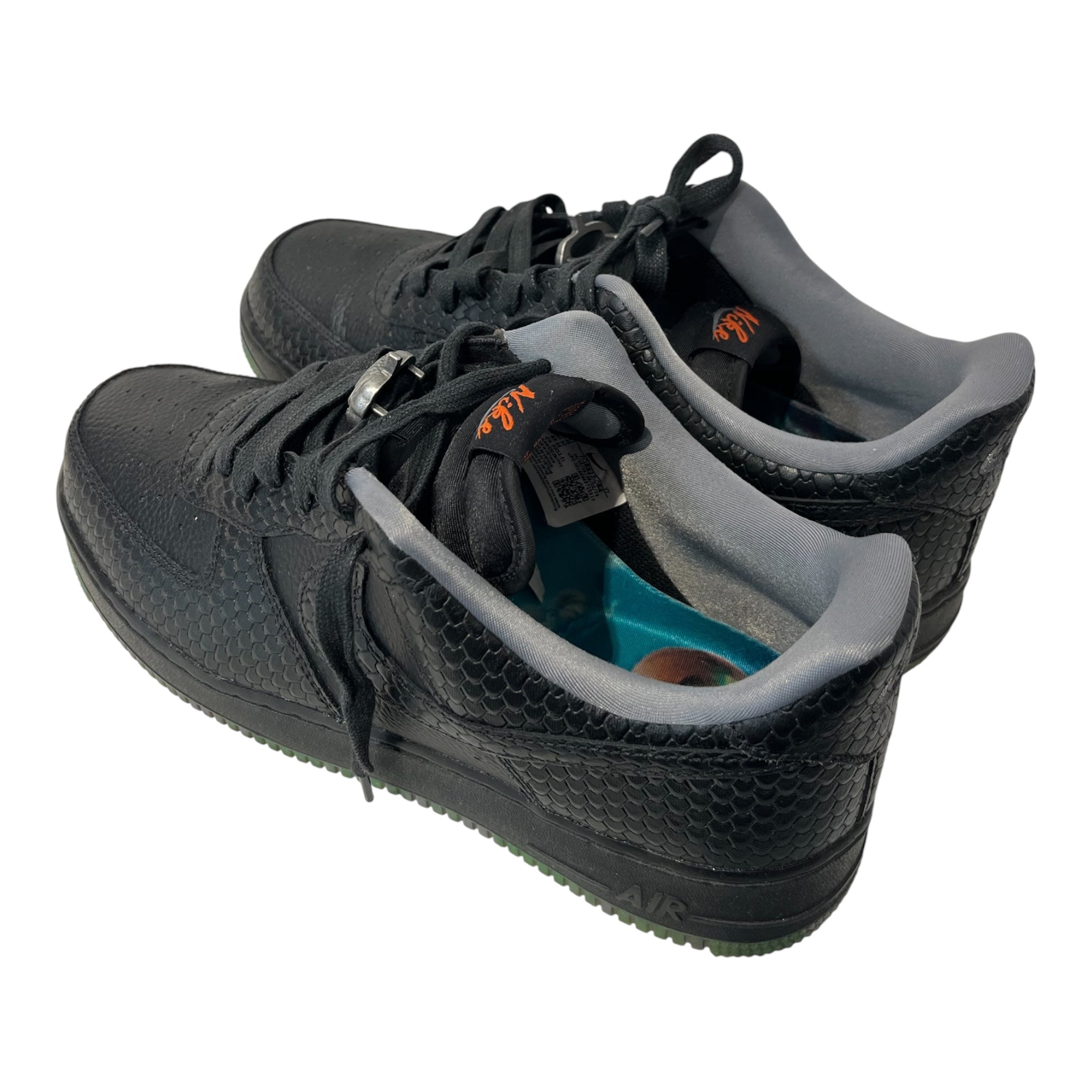 NIKE/Low-Sneakers/US 12/Animal Pattern/Faux Leather/BLK/halloween air force view 4