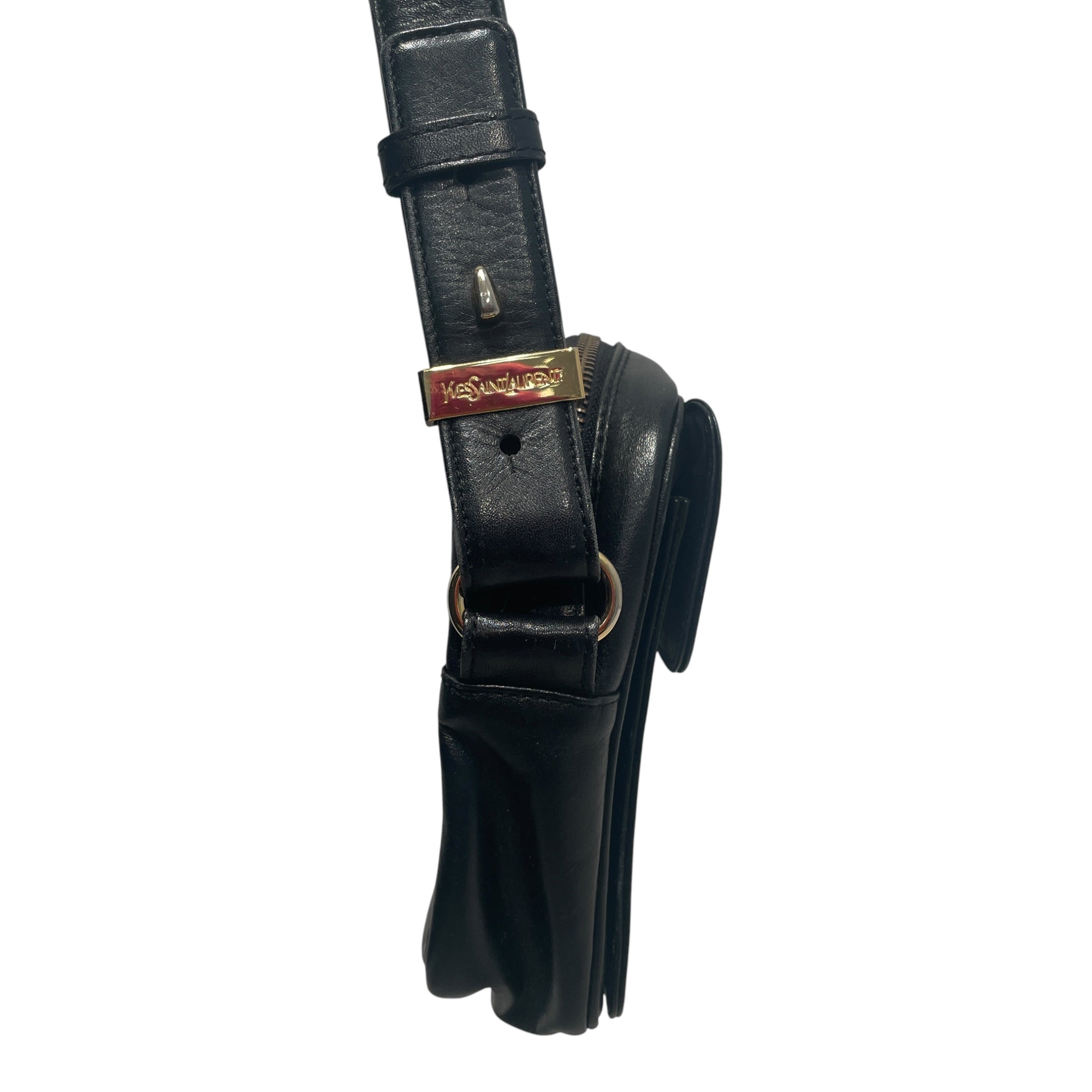 YVES SAINT LAURENT/Cross Body Bag/Leather/BLK/Leather Crossbody view 5