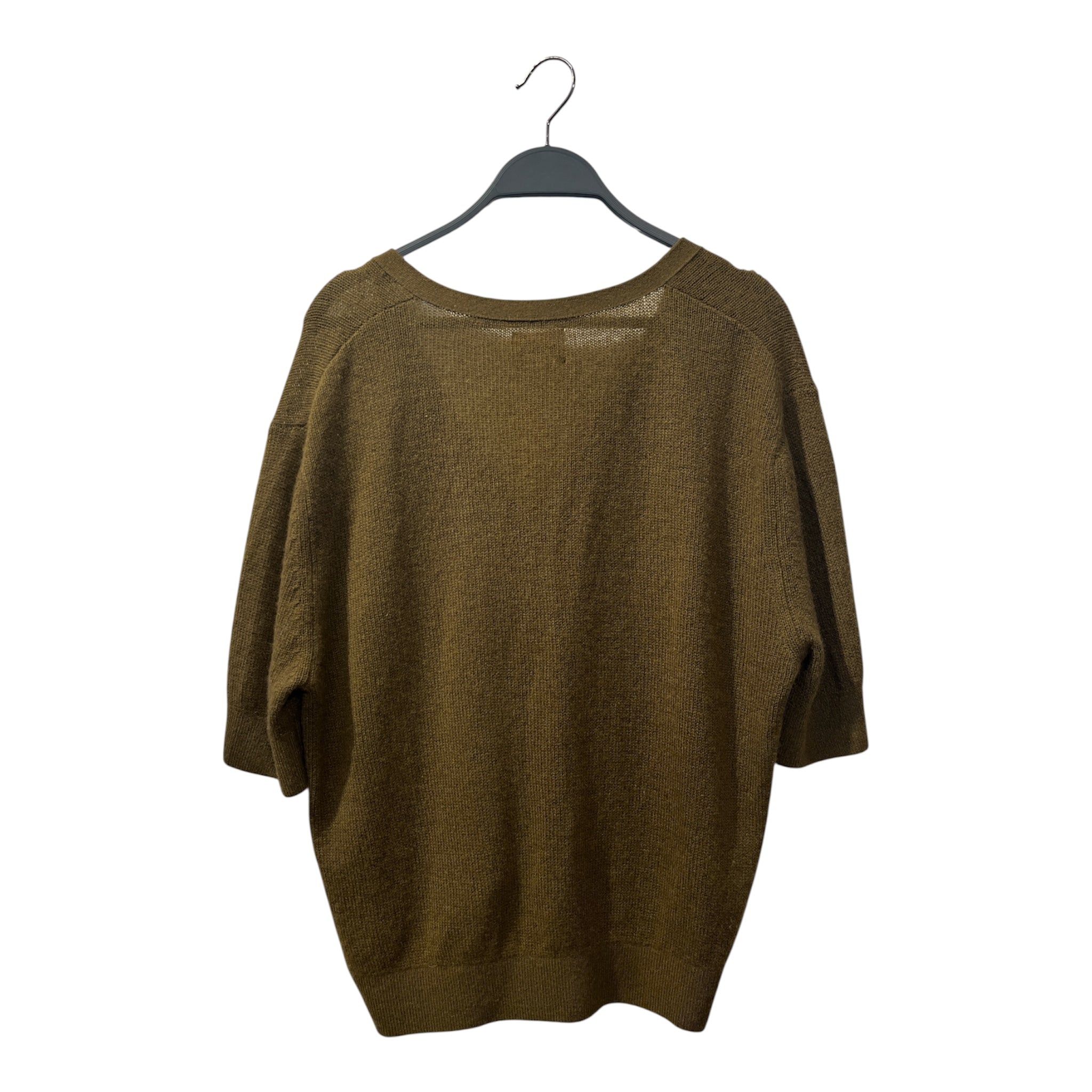 KHAITE/Cardigan/L/Cashmere/GRN/KAKI SHORT SLEEVE KNIT view 2
