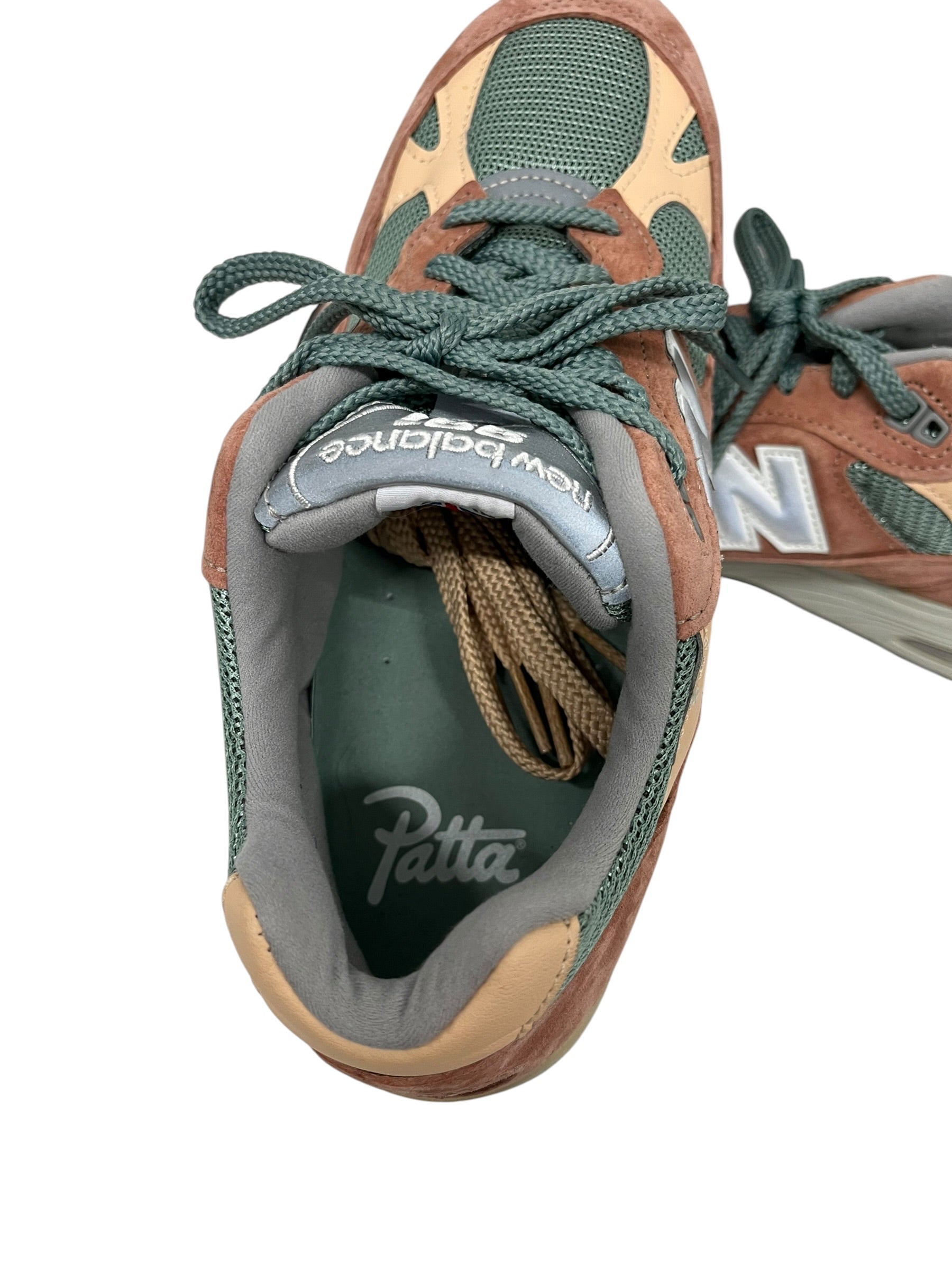 NEW BALANCE/Patta/Low-Sneakers/US 8.5/Suede/PNK/991 CORAL SUEDE, TEEL ACCENT view 3