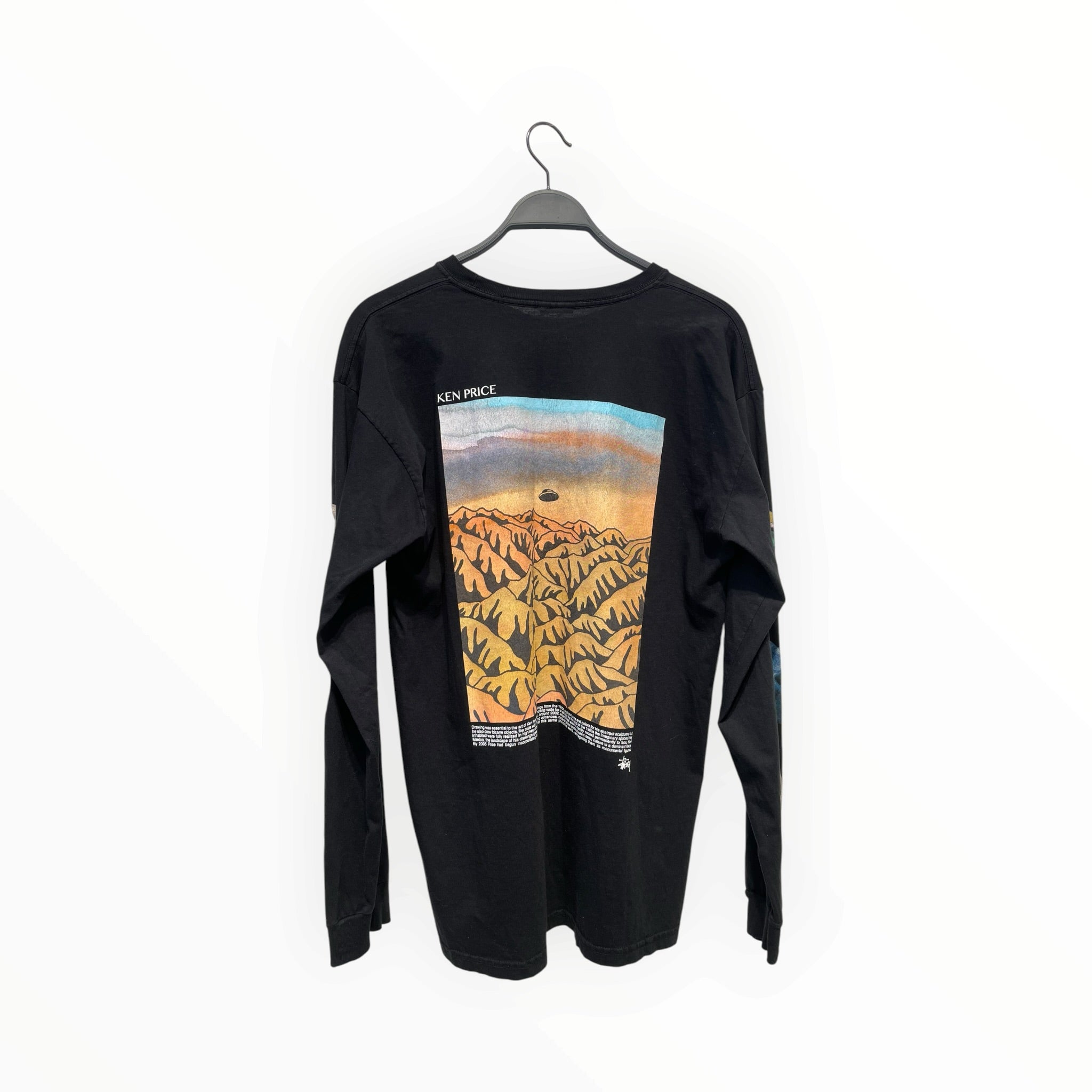STUSSY/LS T-Shirt/L/Cotton/BLK/Graphic/large back graphic view 2
