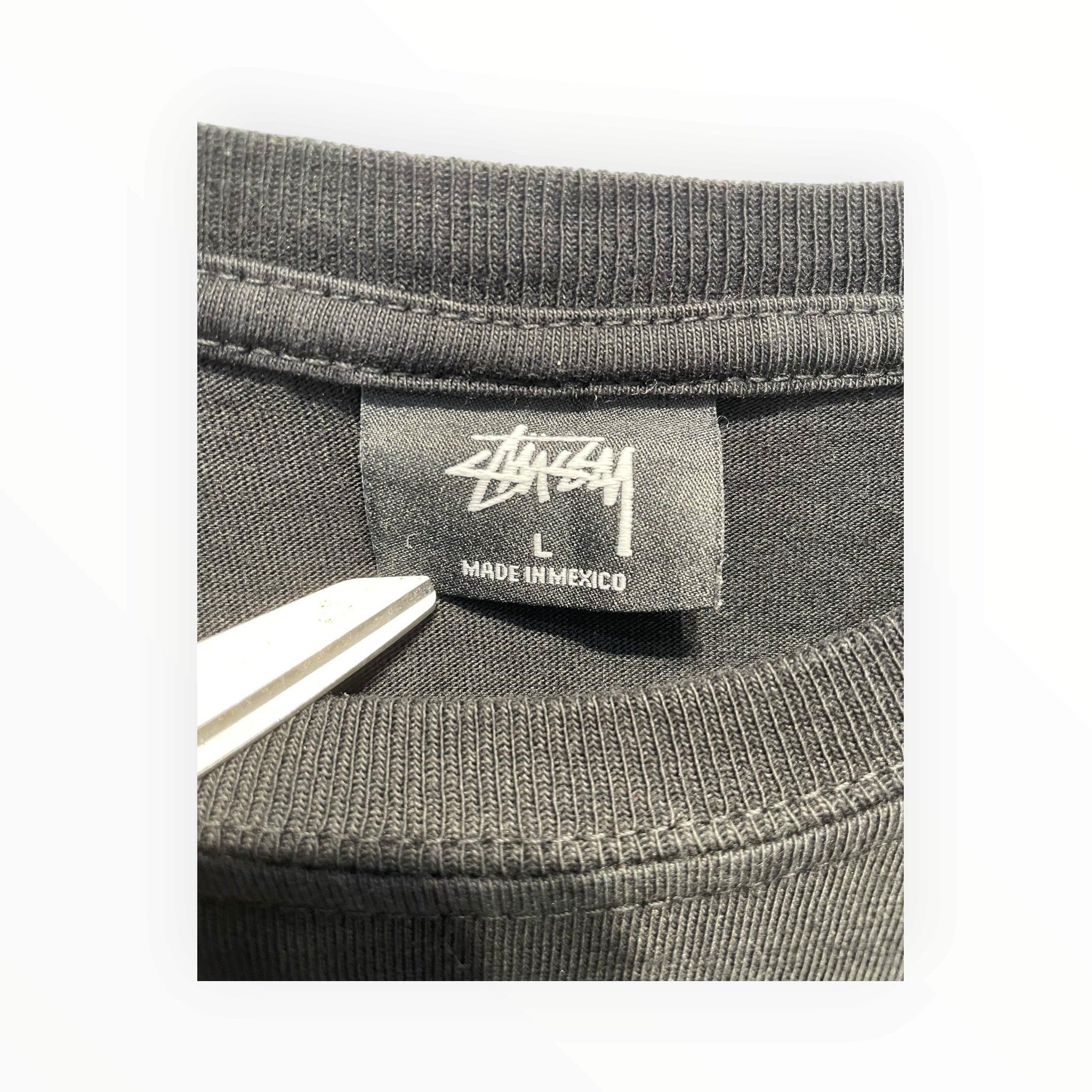 STUSSY/LS T-Shirt/L/Cotton/BLK/Graphic/large back graphic view 3