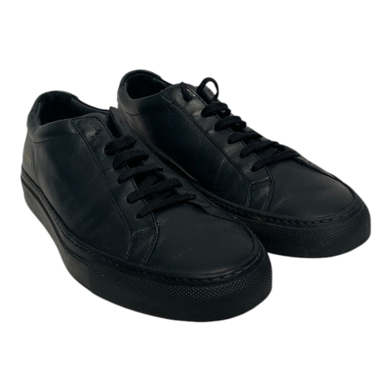 COMMON PROJECTS/Low-Sneakers/US 7/Leather/BLK/Black leather sneakers