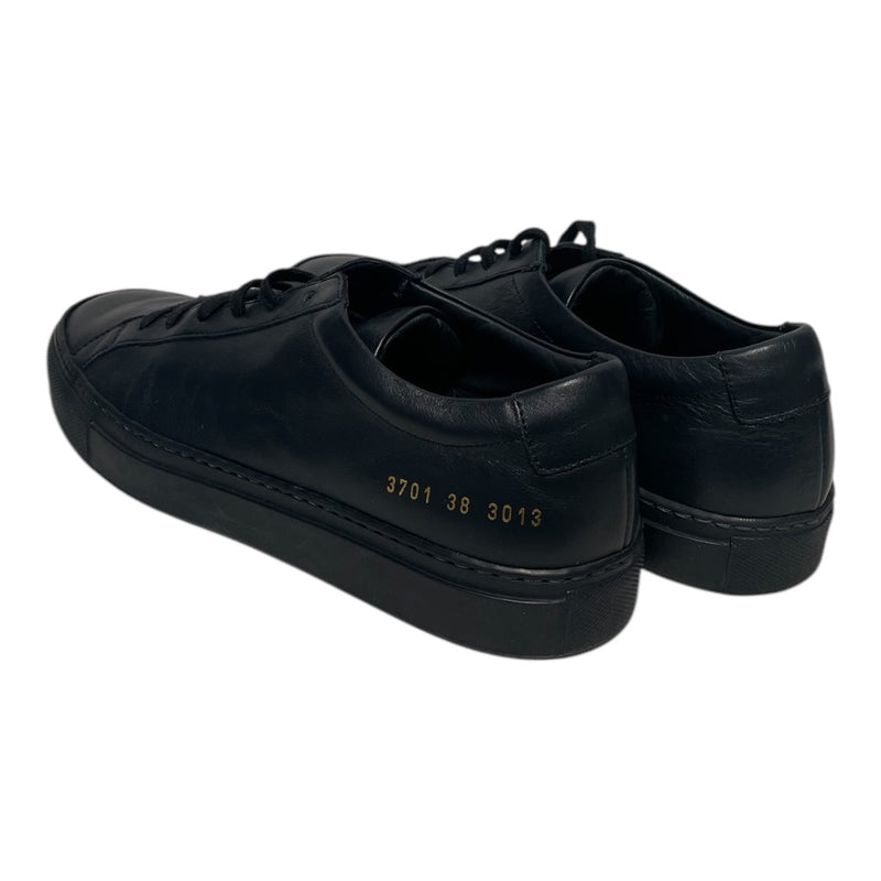 COMMON PROJECTS/Low-Sneakers/US 7/Leather/BLK/Black leather sneakers