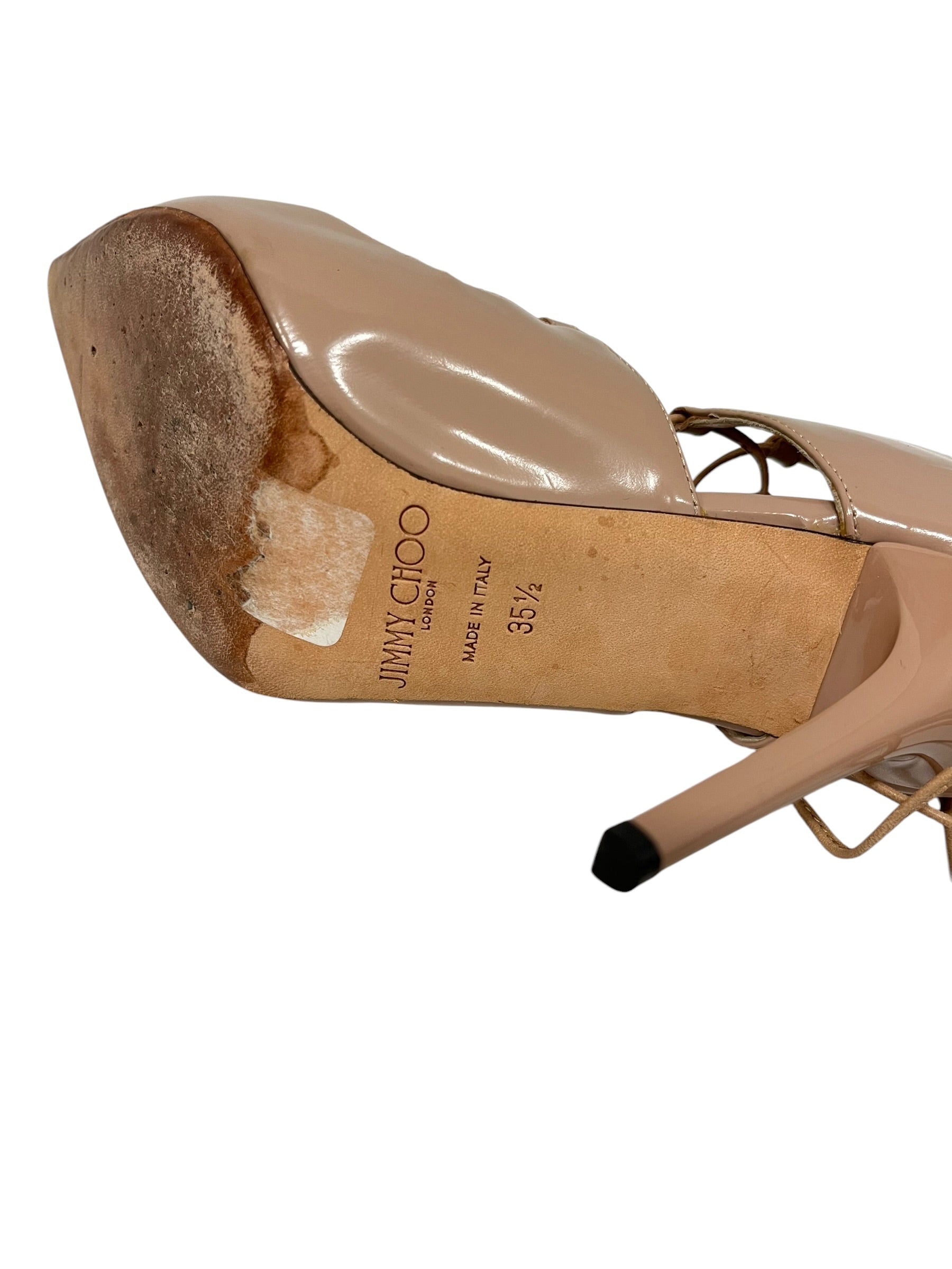 JIMMY CHOO/Heels/EU 35.5/CML/Ankle Strap/LACE UP HEEL view 4