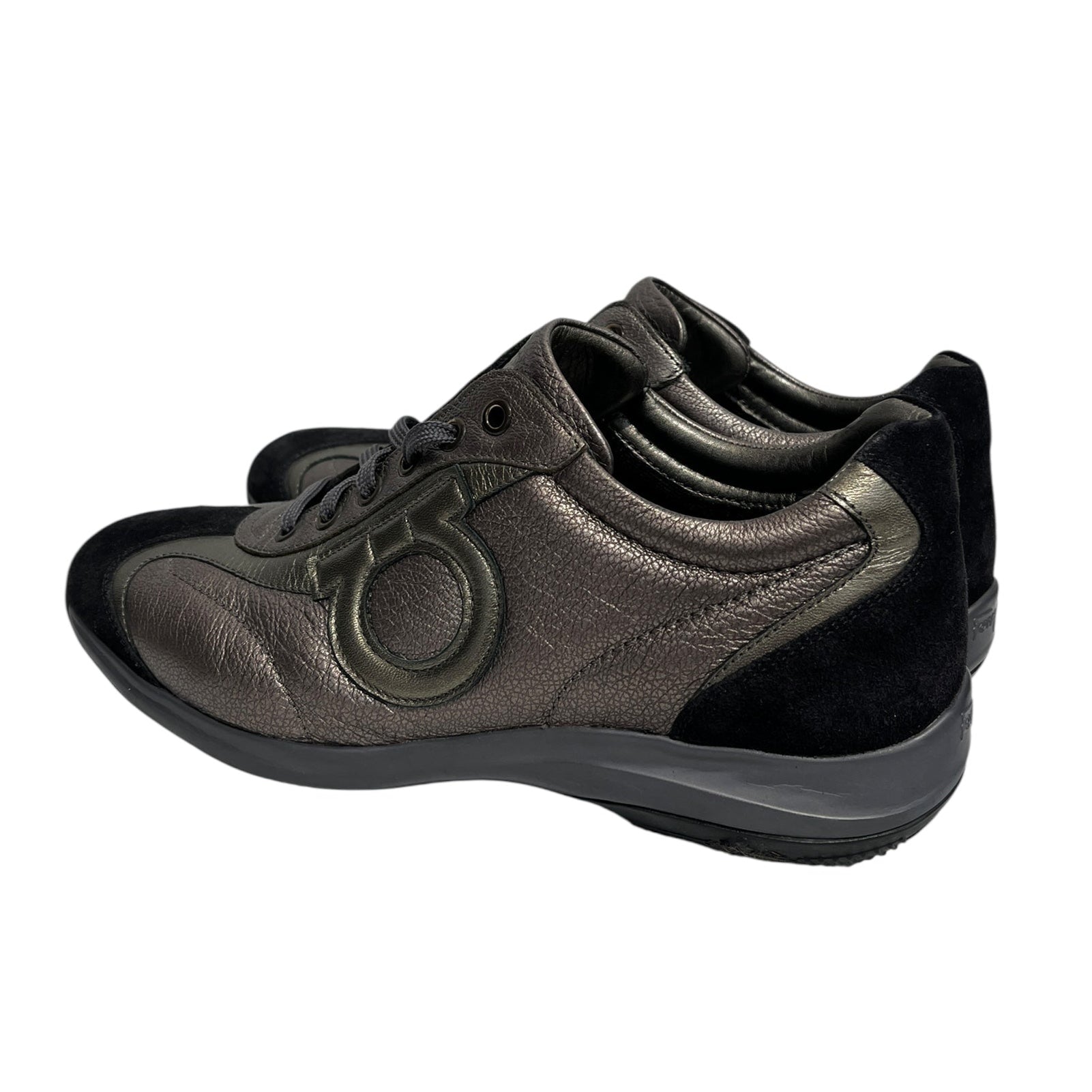 Salvatore Ferragamo/Low-Sneakers/US 7.5/Leather/SLV/BRONZE TRAINER view 2