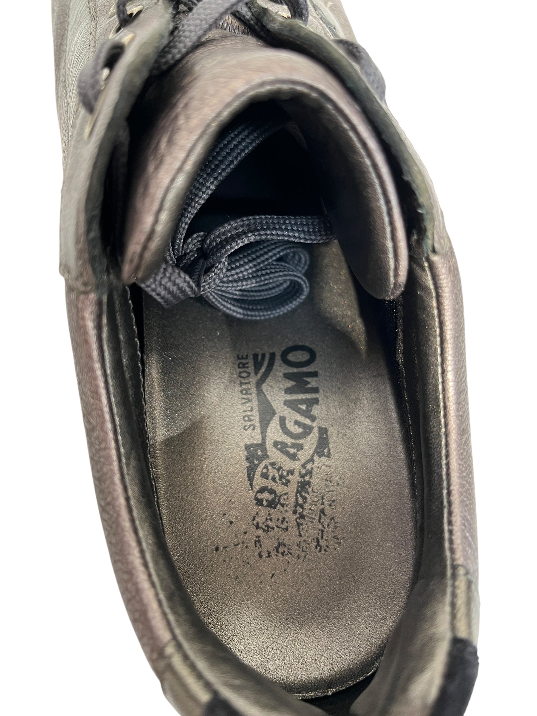 Salvatore Ferragamo/Low-Sneakers/US 7.5/Leather/SLV/BRONZE TRAINER view 3