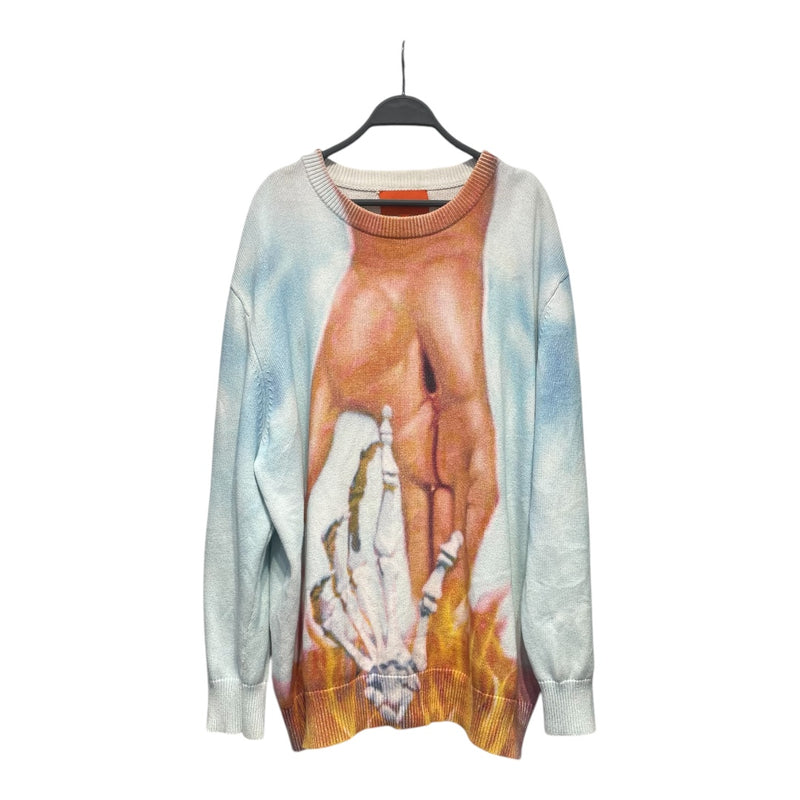 WHO DECIDES WAR/Heavy Sweater/L/All Over Print/Cotton/ORN/Oversize/