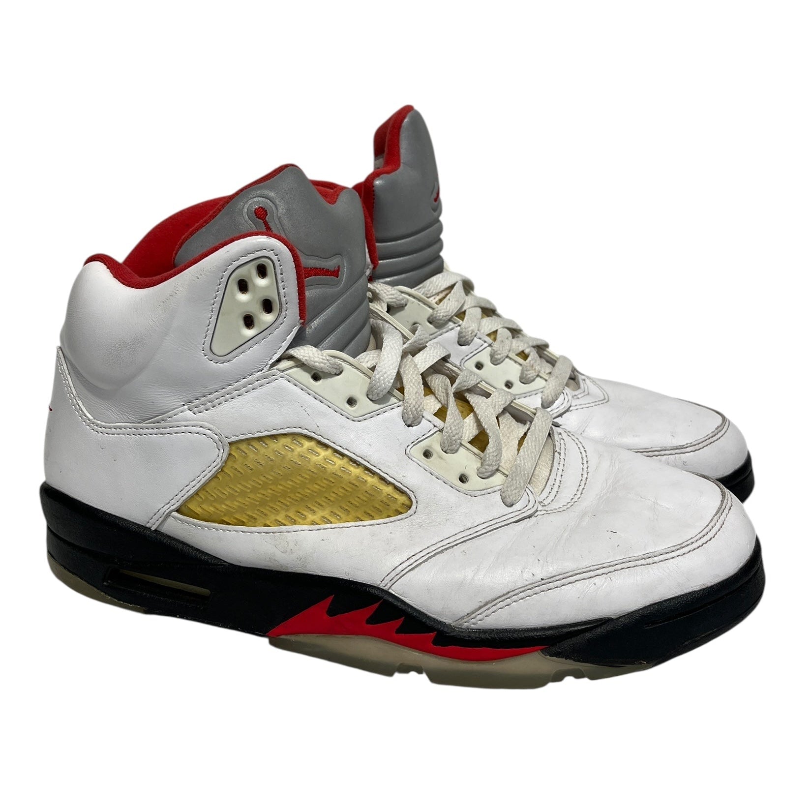 Jordan/Low-Sneakers/US 10.5/Leather/WHT/NIKE AIR RETRO 5 view 1