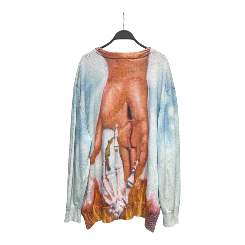 WHO DECIDES WAR/Heavy Sweater/L/All Over Print/Cotton/ORN/Oversize/