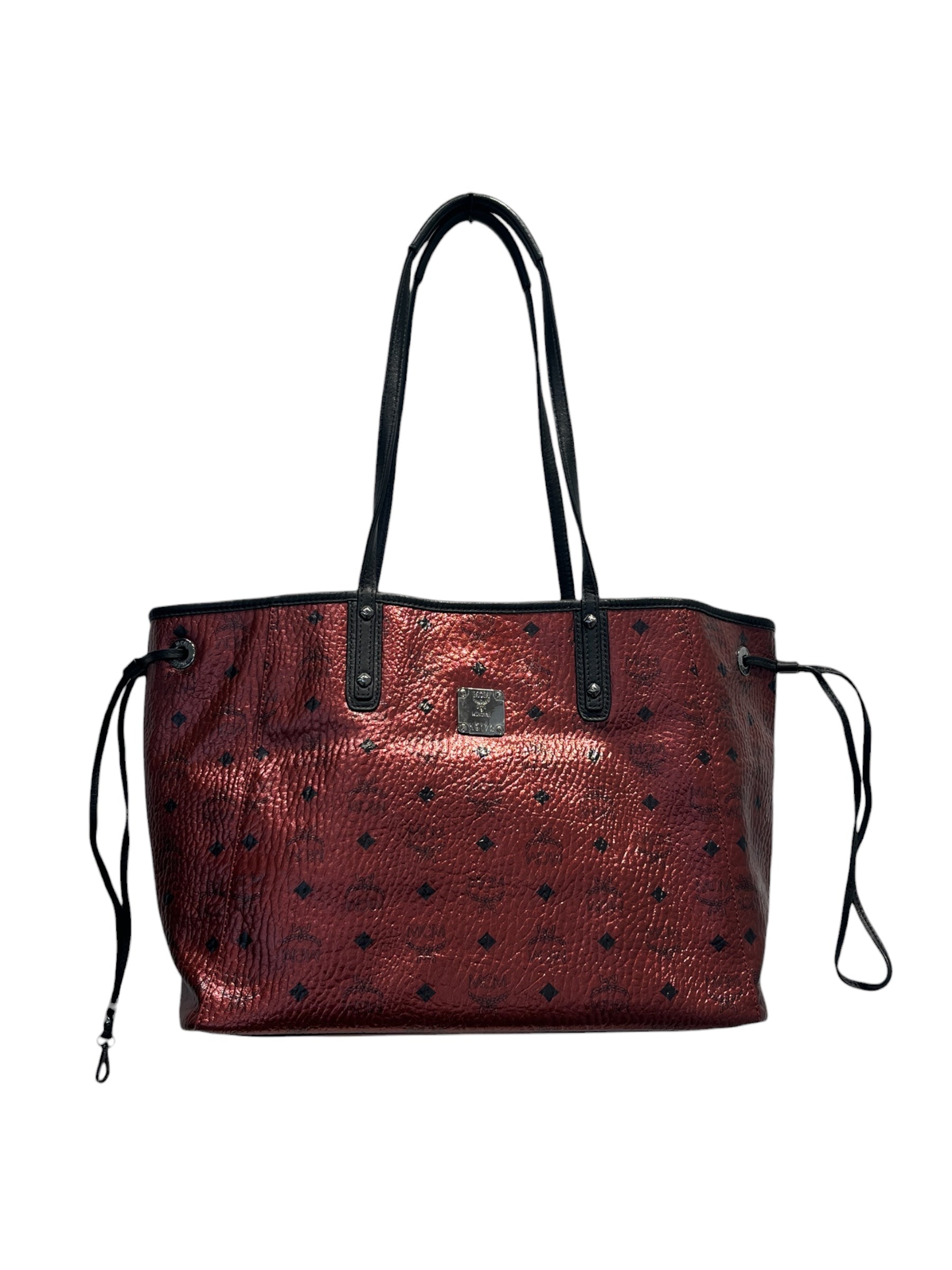 MCM/Tote Bag/Monogram/Leather/BRD/METALLIC RED REVERSIBLE view 1