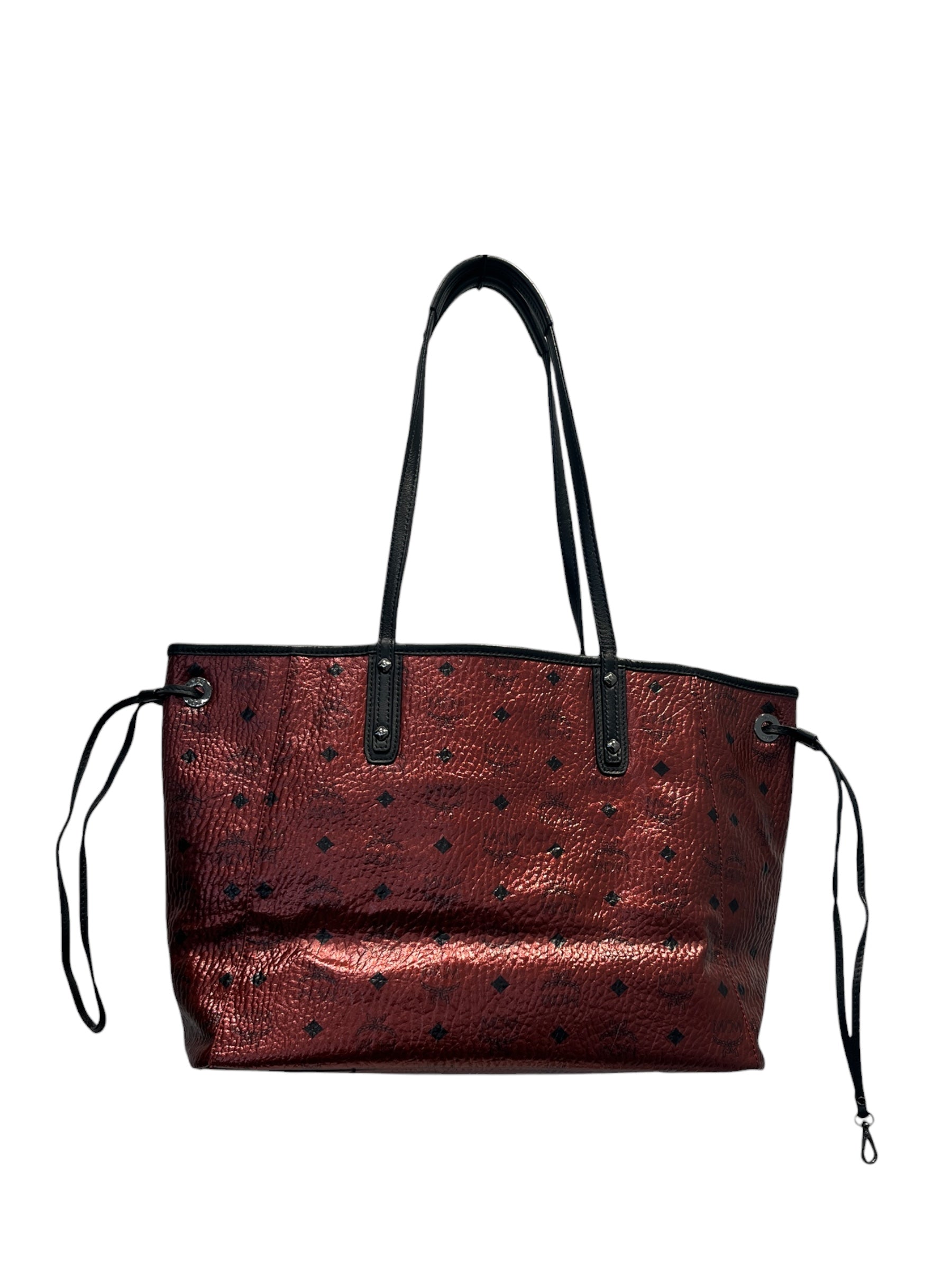 MCM/Tote Bag/Monogram/Leather/BRD/METALLIC RED REVERSIBLE view 2