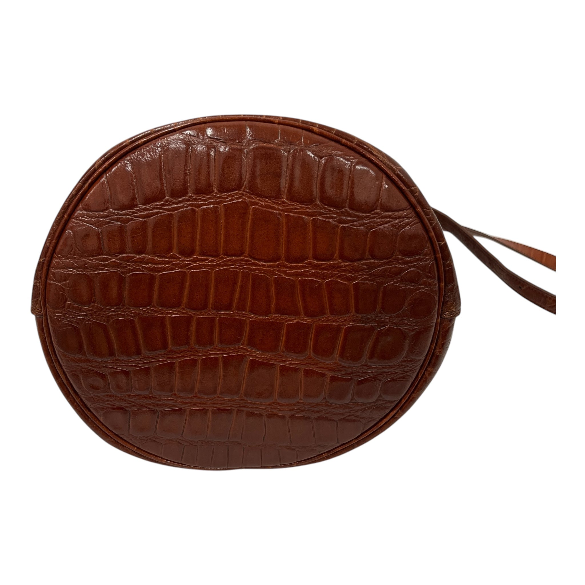 SAINT LAURENT/Basket Bag/Leather/BRD/Croc Embossed Bucket Bag view 4