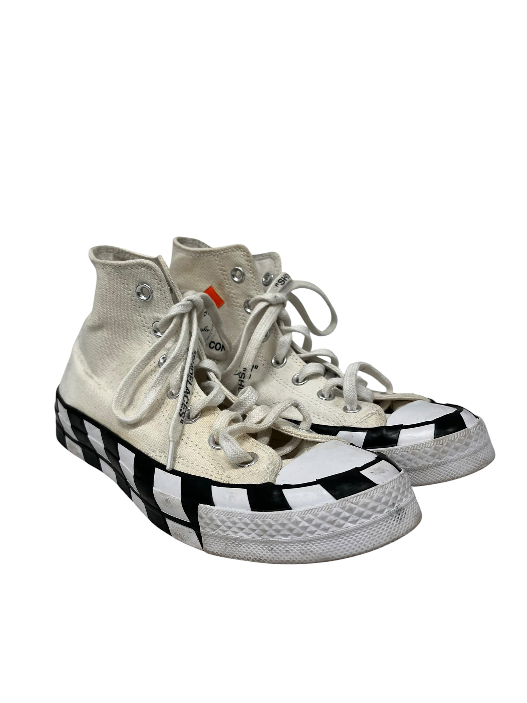 OFF-WHITE/Hi-Sneakers/US 6/Stripe/Cotton/WHT/CHUCK 70 OFF - WHITE HI view 1