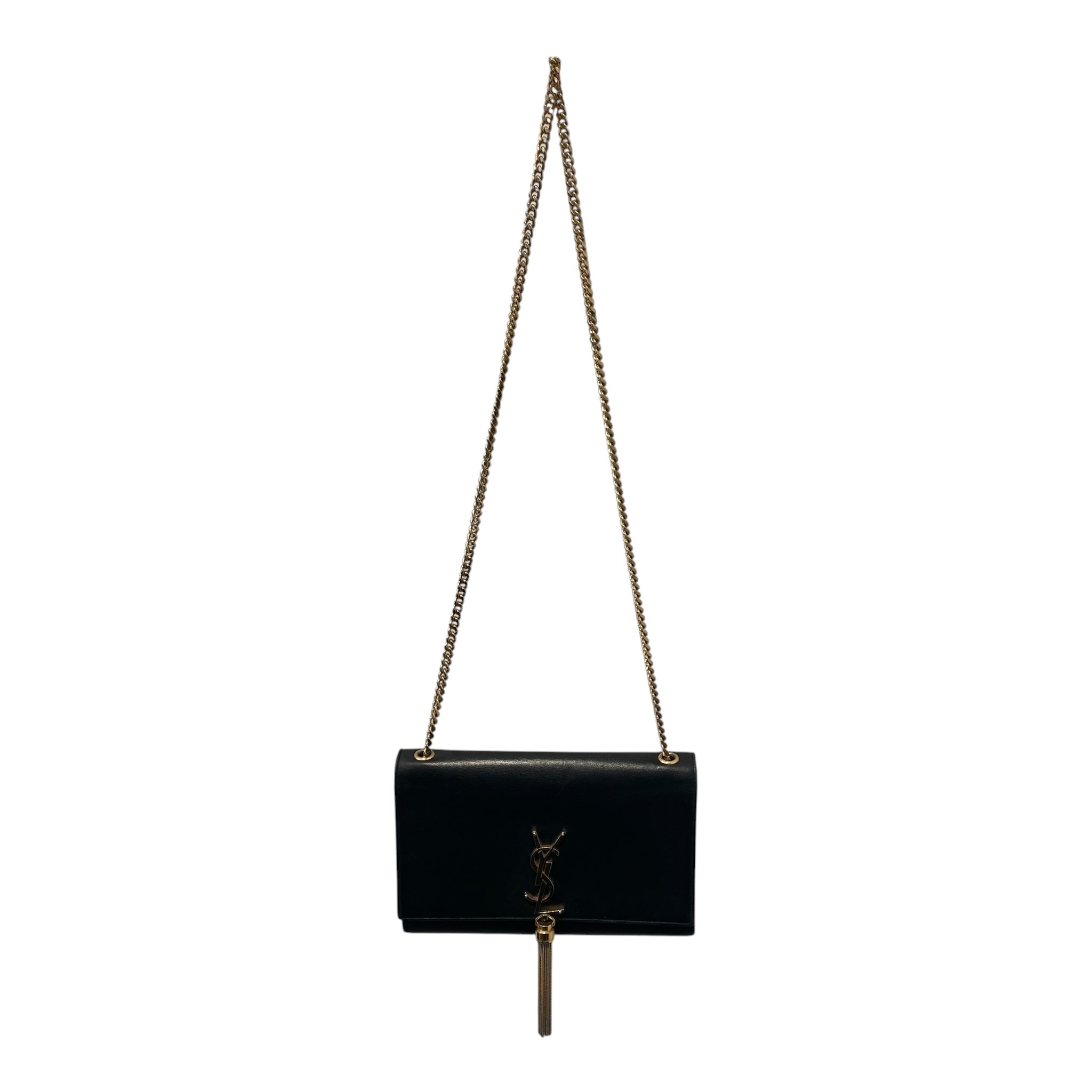 SAINT LAURENT/Cross Body Bag/Leather/BLK/tassle kate bag view 1
