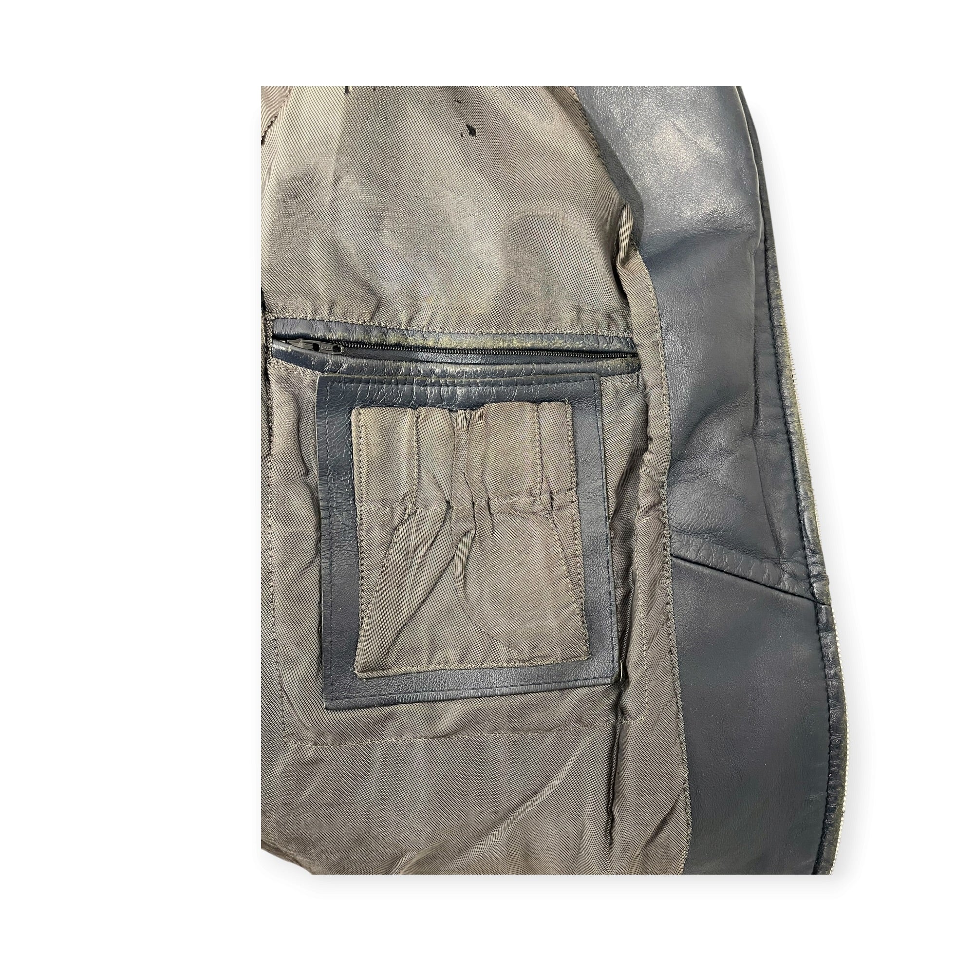 Pelle Pelle/Leather Jkt/52/Leather/NVY/Graphic/DIAMONDS UNICORN LION view 3