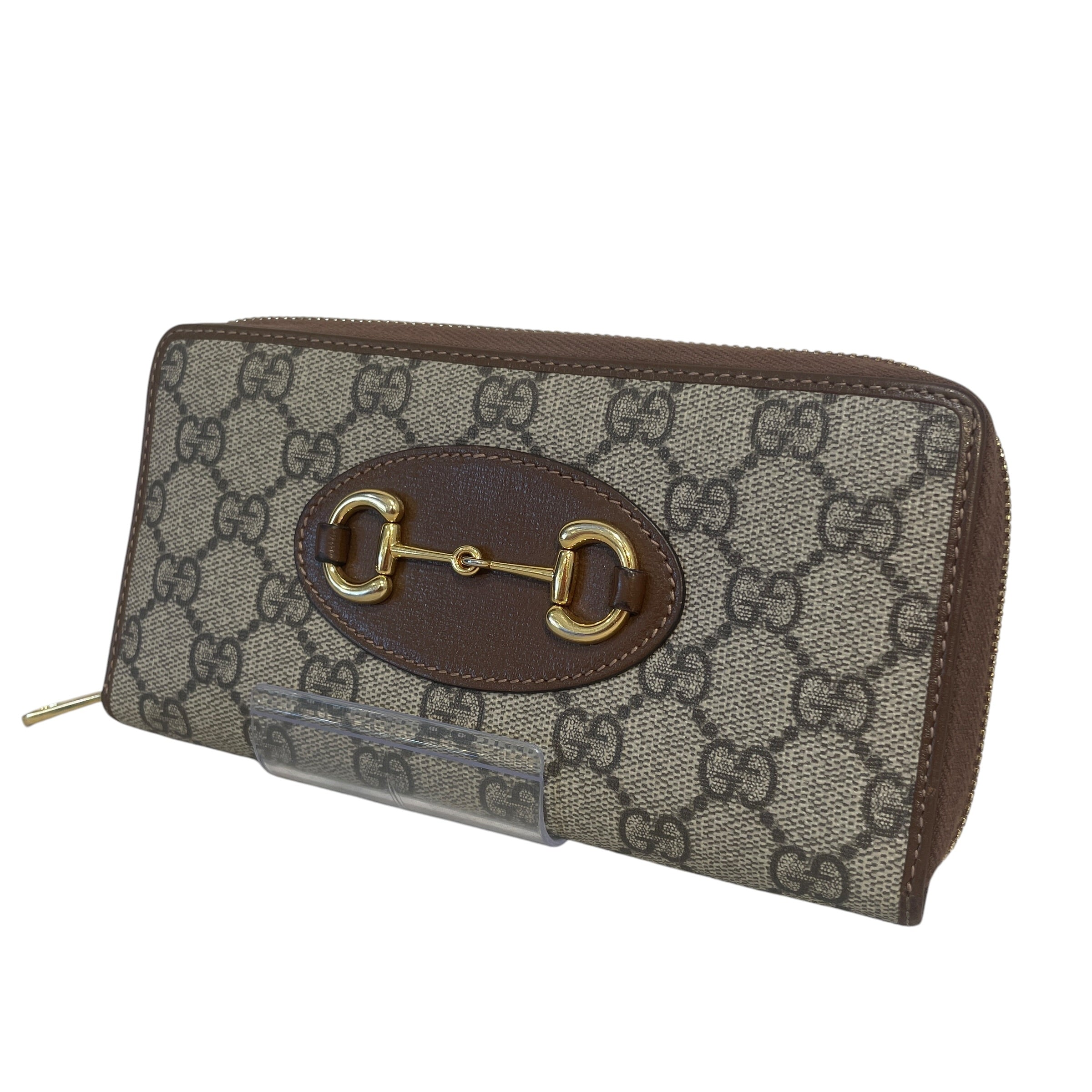 GUCCI/Long Wallet/Monogram/Leather/CML/Horsebit Lock Wallet view 1