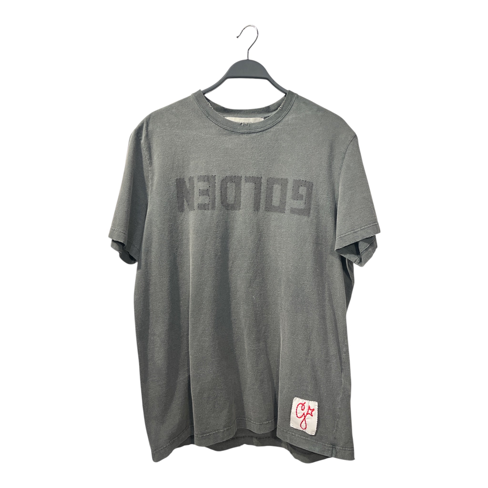 GOLDEN GOOSE/T-Shirt/L/Cotton/GRY/Graphic/Inverted Logo view 1