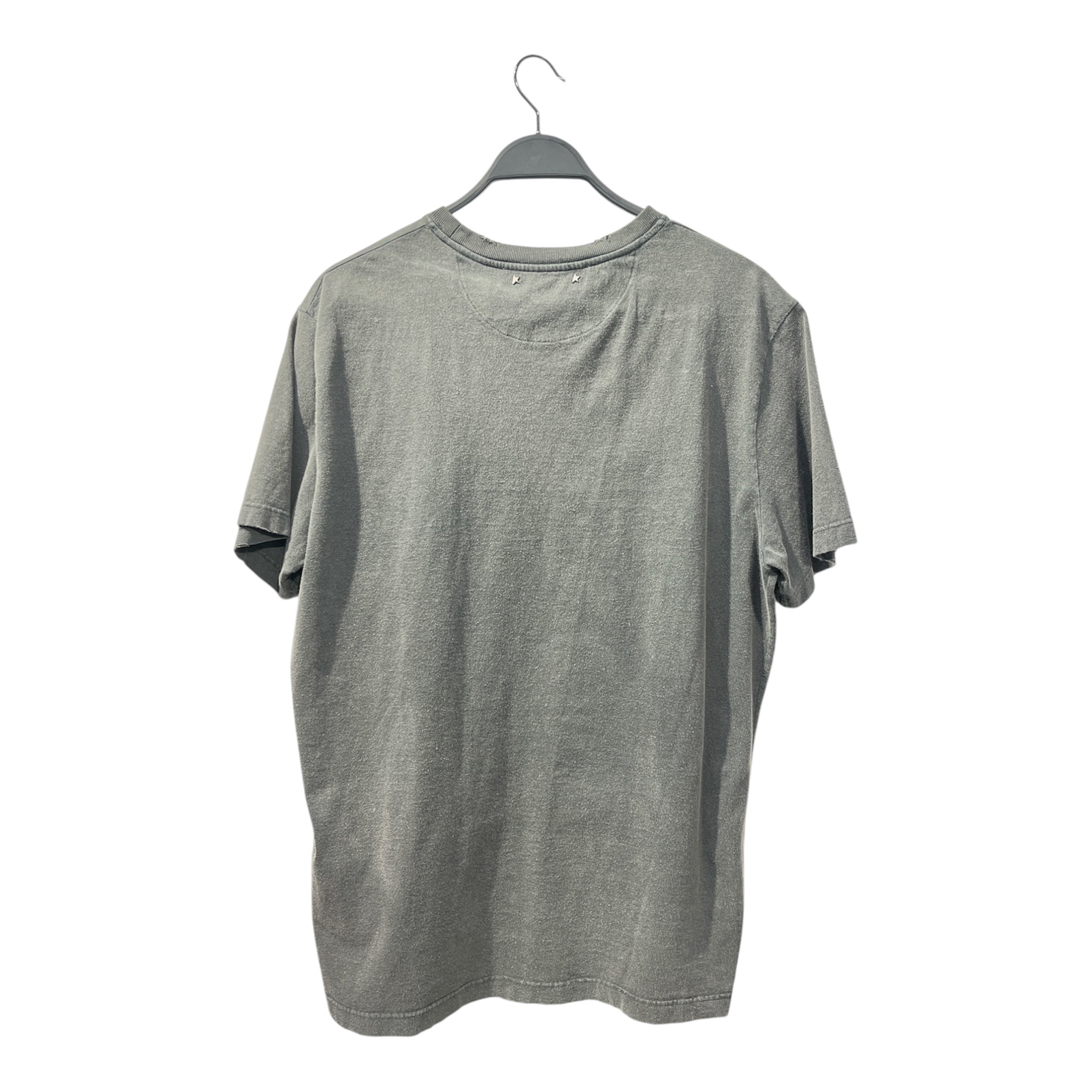 GOLDEN GOOSE/T-Shirt/L/Cotton/GRY/Graphic/Inverted Logo view 2