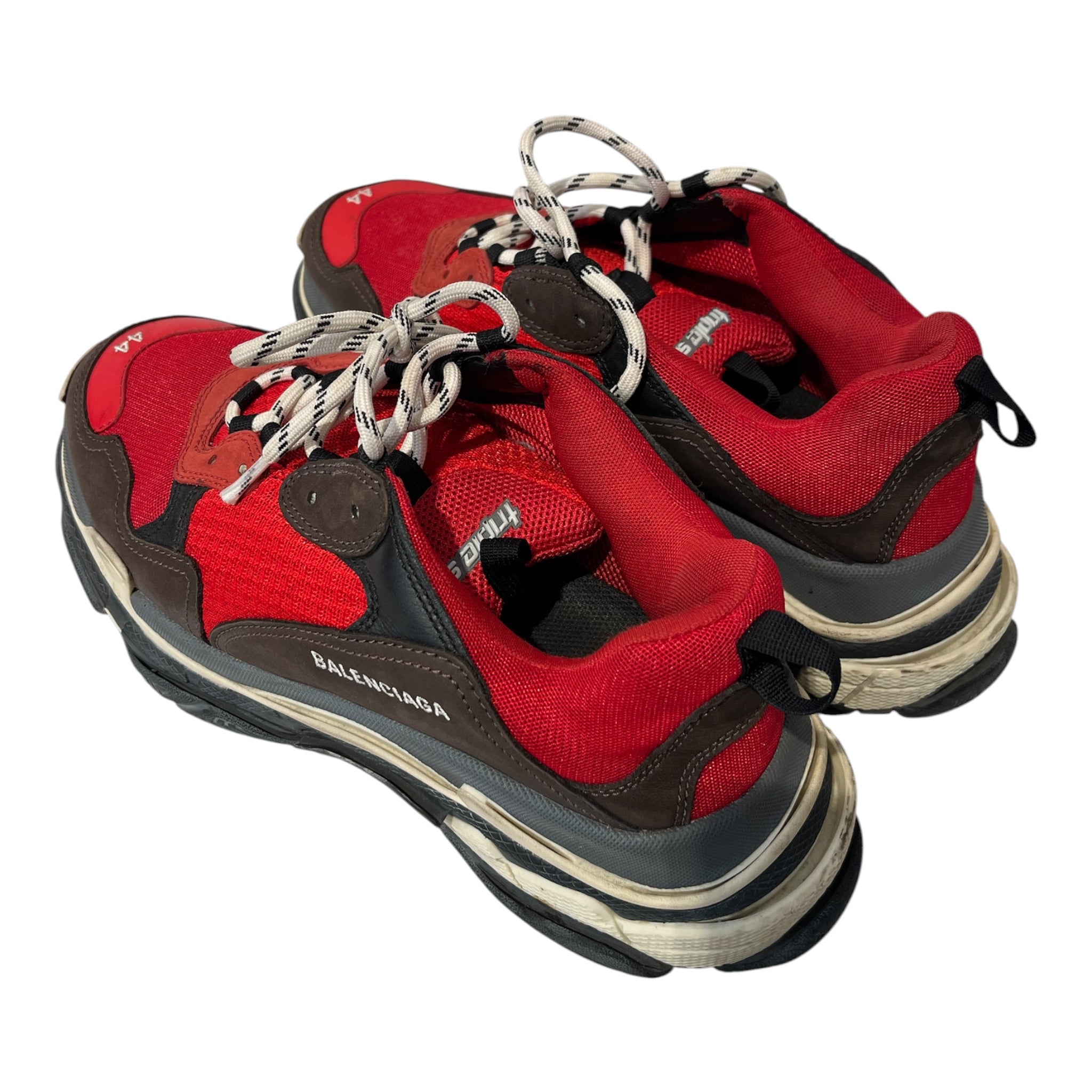 BALENCIAGA/Low-Sneakers/US 11/Polyester/RED/TRIPLE S view 2